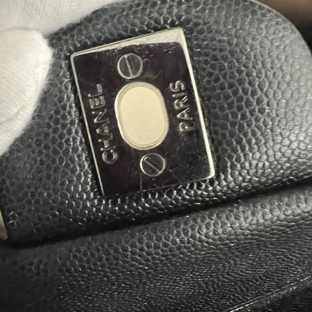 CHANEL Classic Flap Bag Black Medium Caviar Leather CHANEL Classic Flap Bag Black Medium Caviar Leather