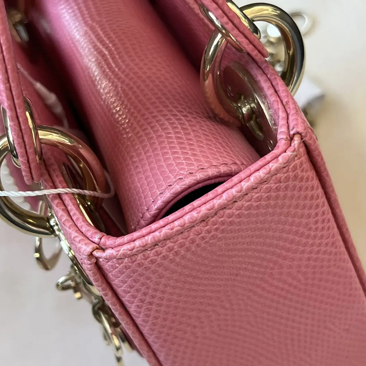 DIOR Mini Lady Dior Pink Python Leather Bag DIOR Mini Lady Dior Pink Python Leather Bag