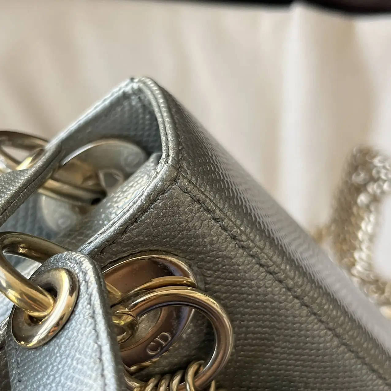 Dior Metallic Multicolor Karung Mini Lady Dior Tote Dior Metallic Multicolor Karung Mini Lady Dior Tote