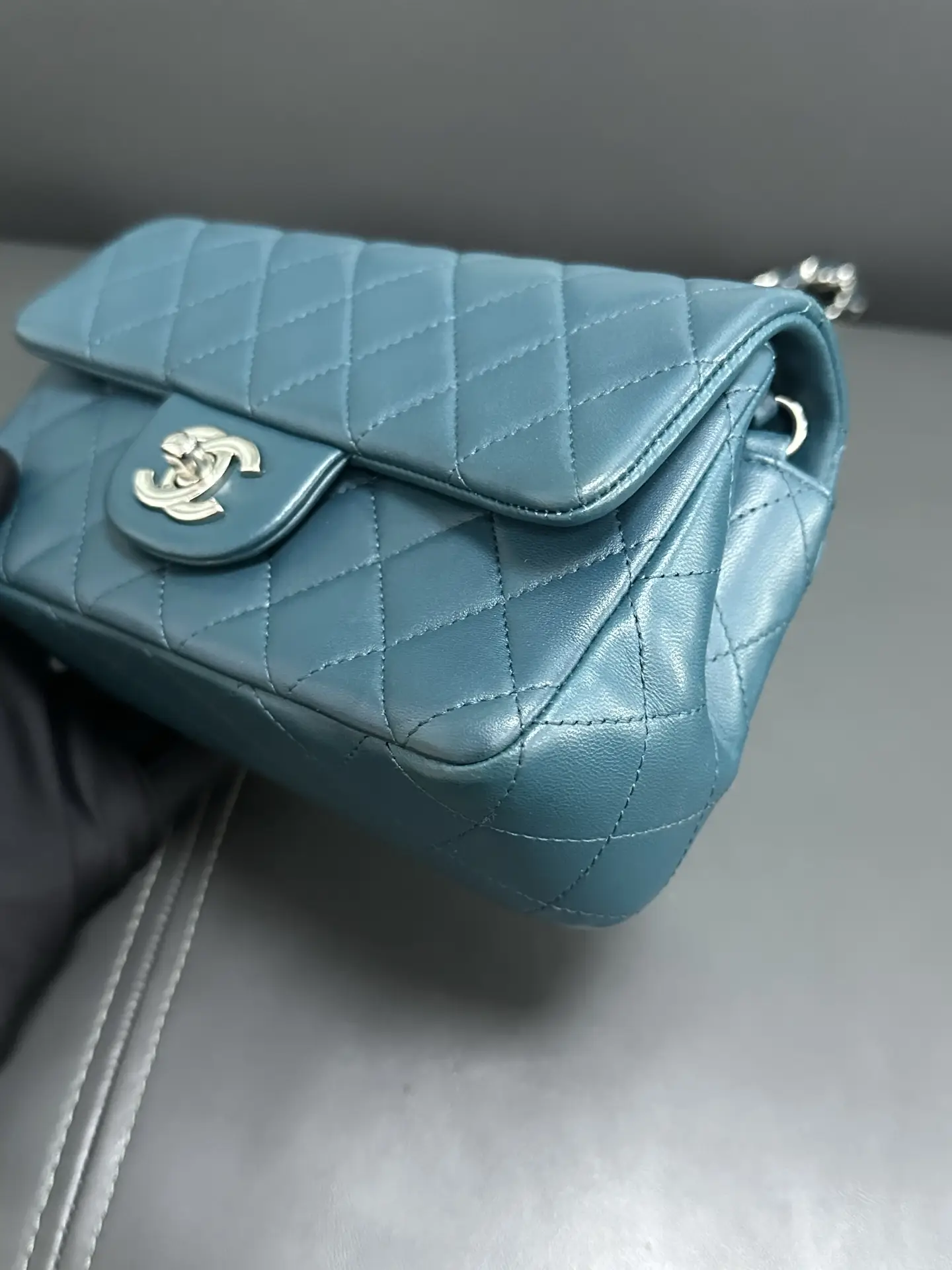 CHANEL Malachite Quilted Lambskin Mini Rectangular Classic Flap CHANEL Malachite Quilted Lambskin Mini Rectangular Classic Flap