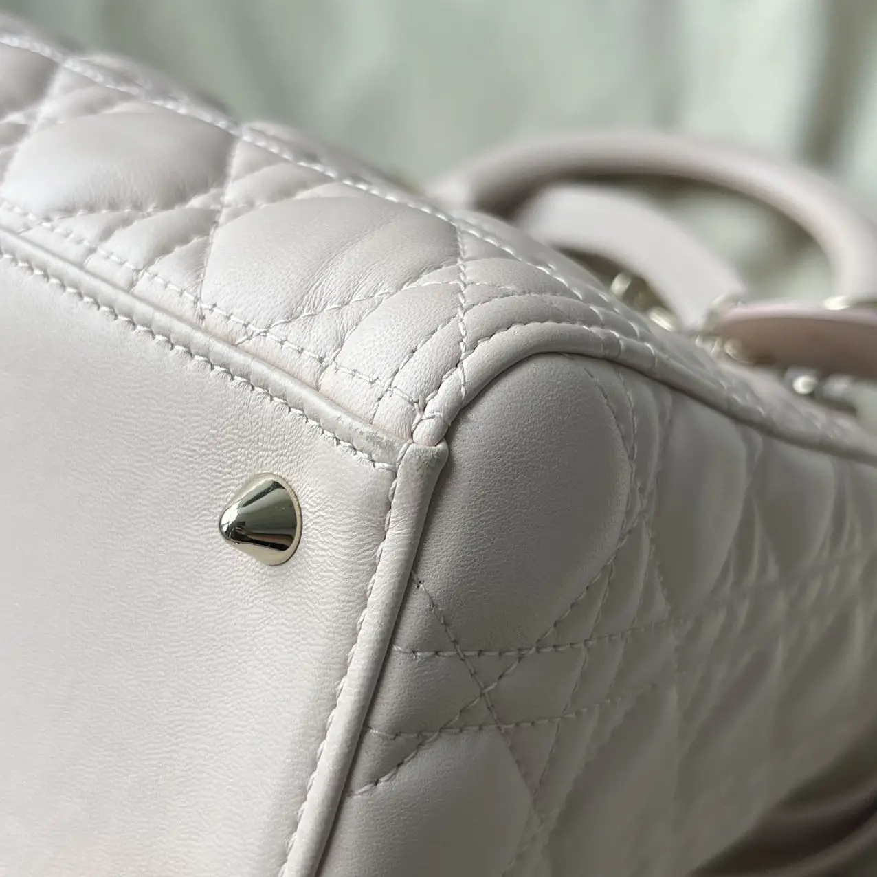 DIOR Pink Lambskin Medium Lady Dior Bag DIOR Pink Lambskin Medium Lady Dior Bag