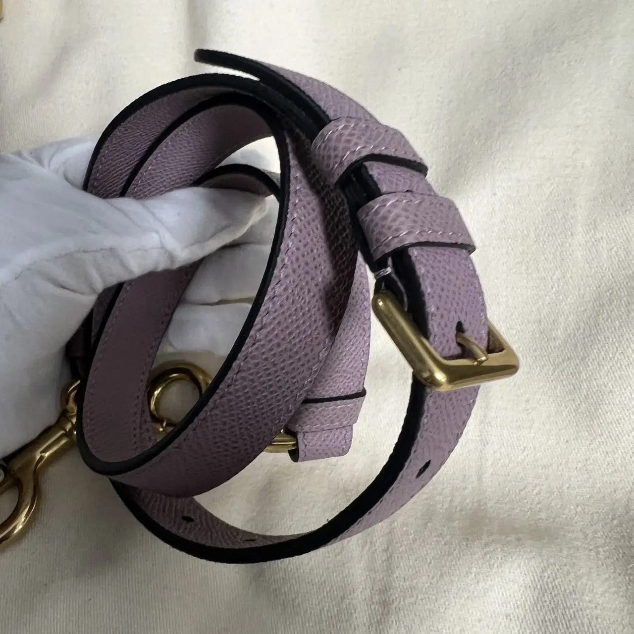DIOR Mini Saddle Bag with Strap Purple Grained Calfskin DIOR Mini Saddle Bag with Strap Purple Grained Calfskin