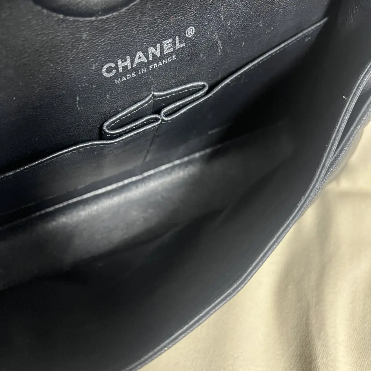 CHANEL Classic Flap Bag Black Medium Caviar Leather CHANEL Classic Flap Bag Black Medium Caviar Leather