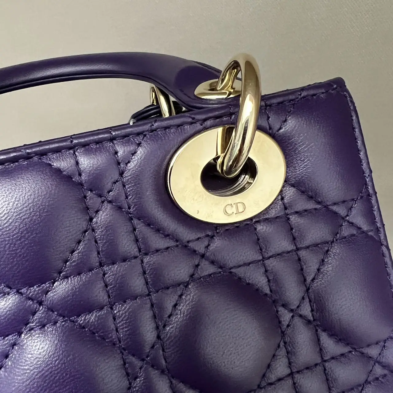 DIOR Small Lady Dior Bag Purple Lambskin DIOR Small Lady Dior Bag Purple Lambskin