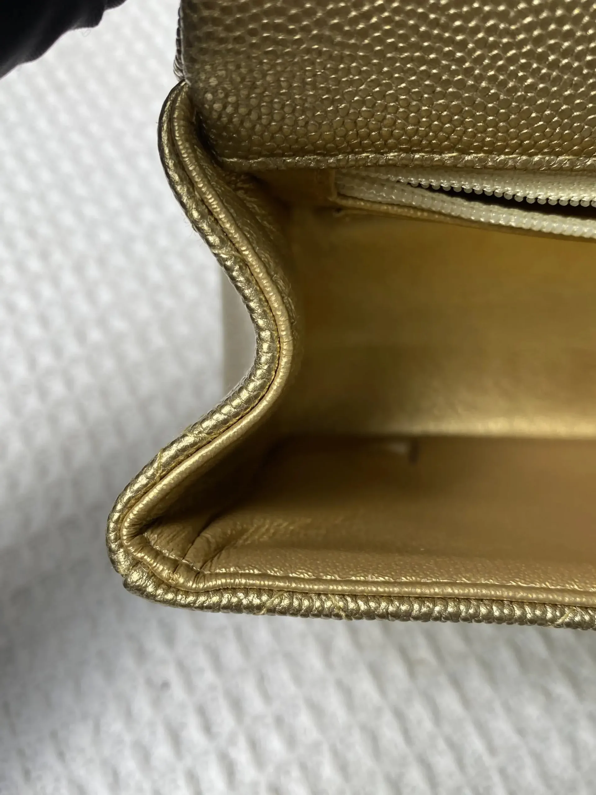 CHANEL Mini Rectangular Classic Top Handle Flap Bag Gold Lambskin CHANEL Mini Rectangular Classic Top Handle Flap Bag Gold Lambskin