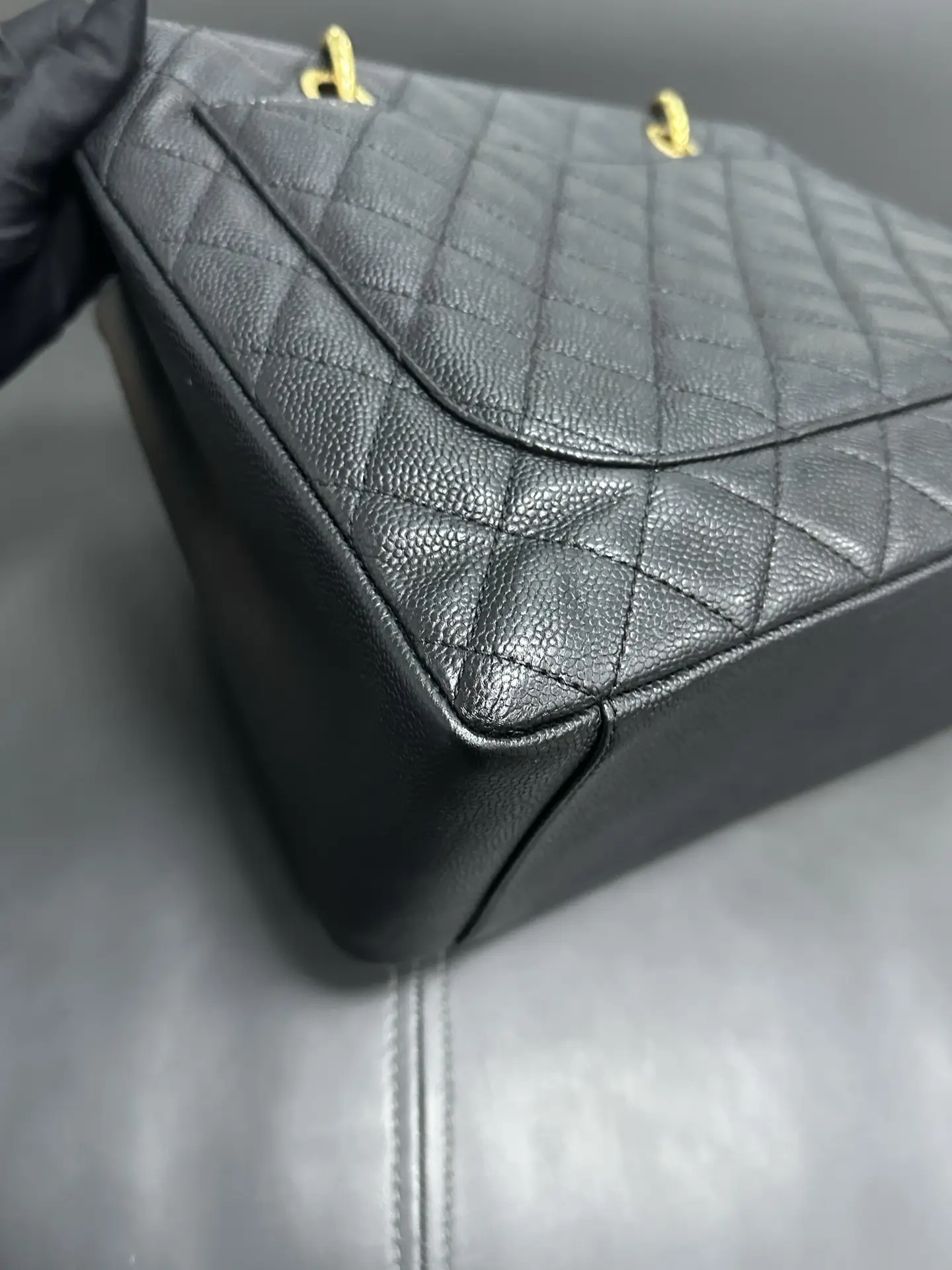 CHANEL Grand Shopping Tote in Black Caviar Leather CHANEL Grand Shopping Tote in Black Caviar Leather