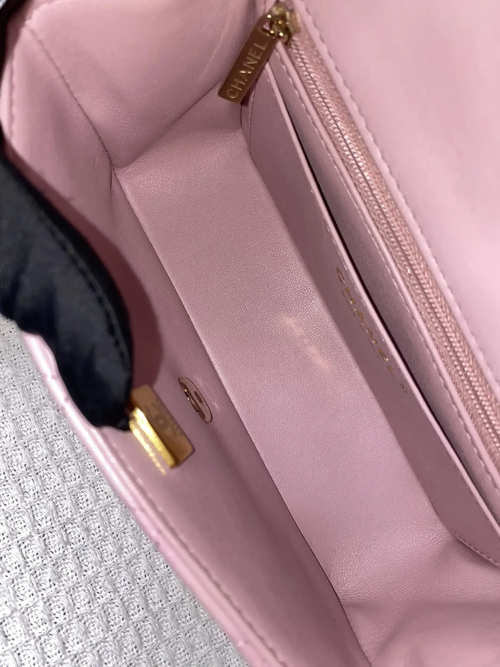 CHANEL Mini Rectangular Classic Top Handle Flap Bag Pink Lambskin CHANEL Mini Rectangular Classic Top Handle Flap Bag Pink Lambskin