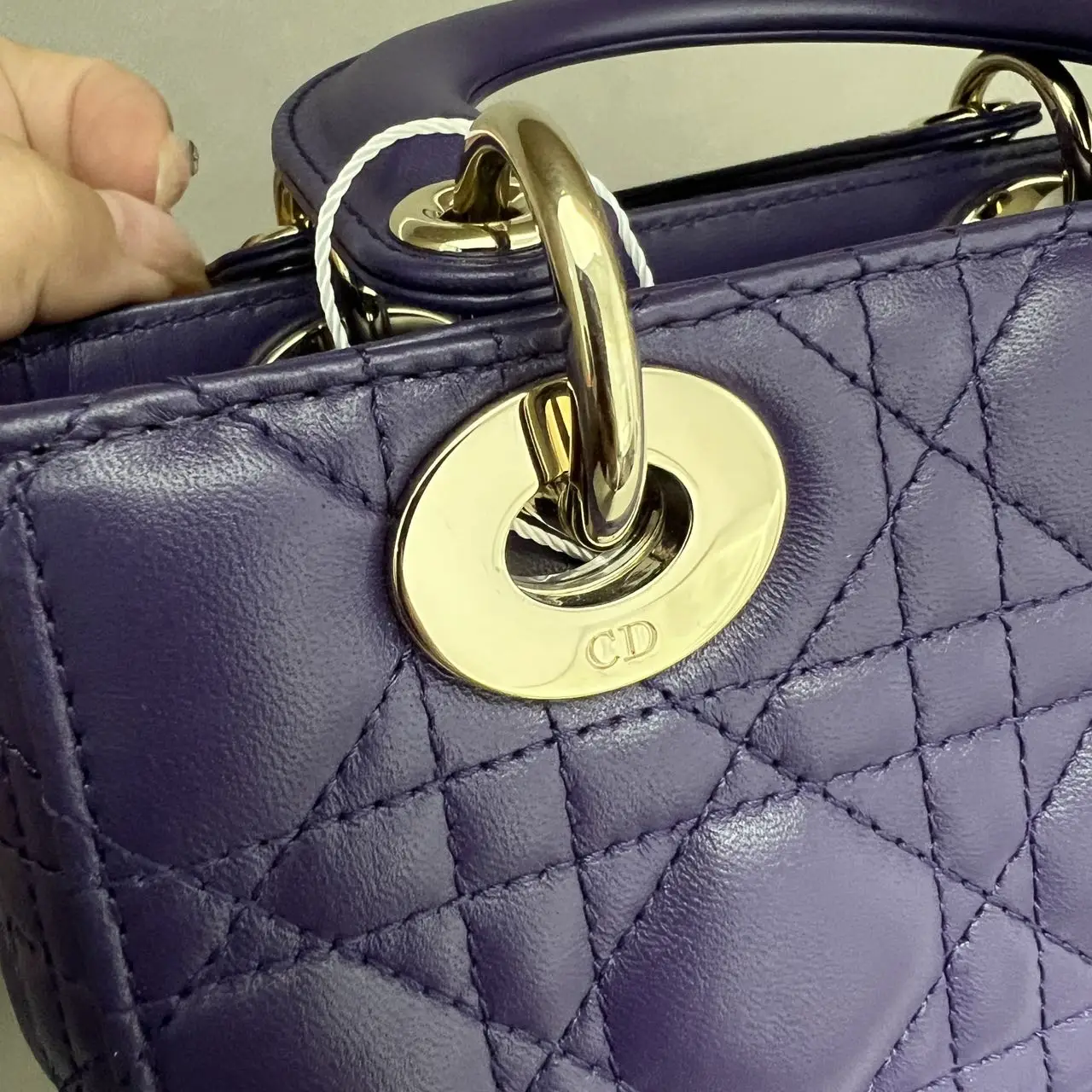 DIOR Small Lady Dior Bag Purple Lambskin DIOR Small Lady Dior Bag Purple Lambskin
