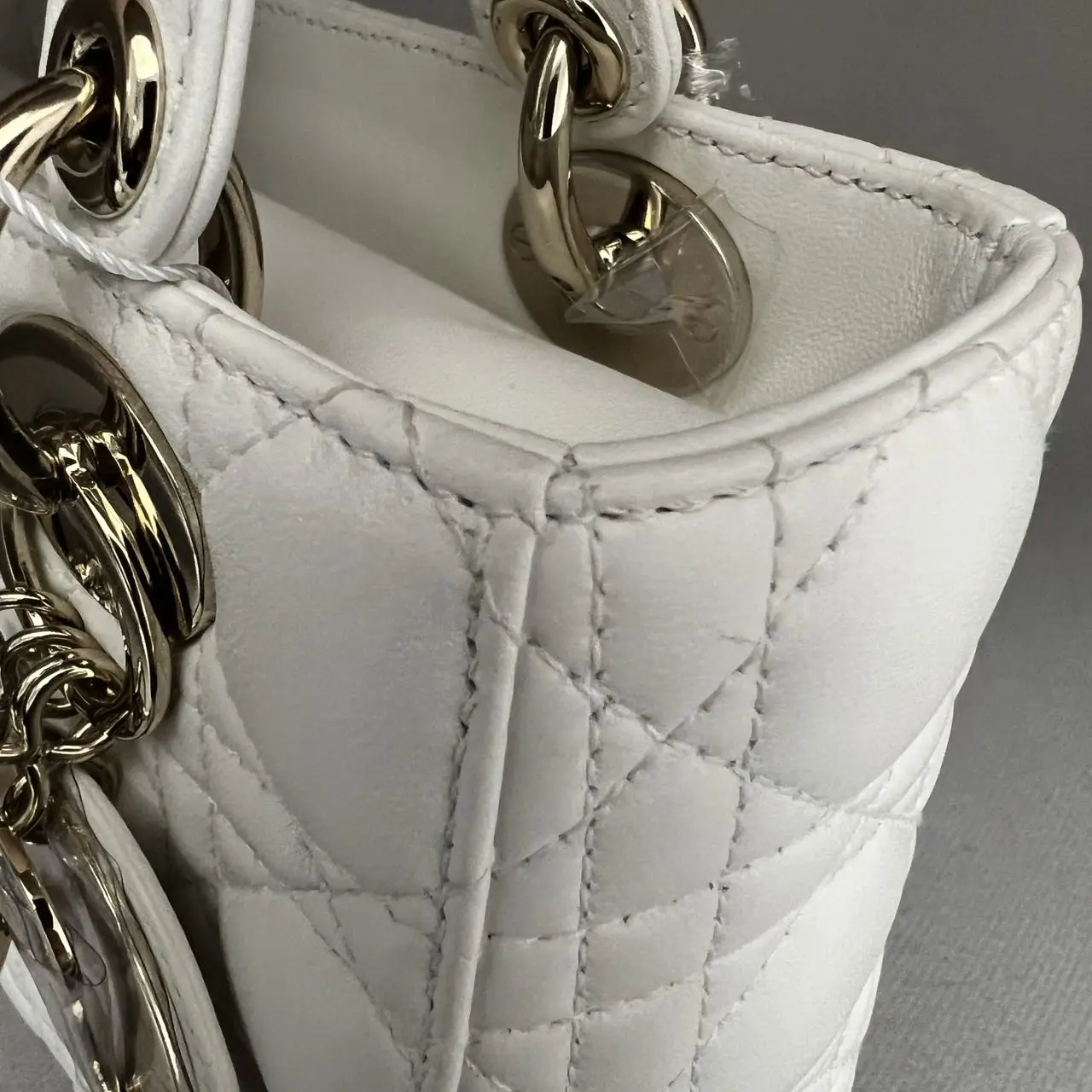 DIOR Small Lady Dior Bag White Lambskin DIOR Small Lady Dior Bag White Lambskin