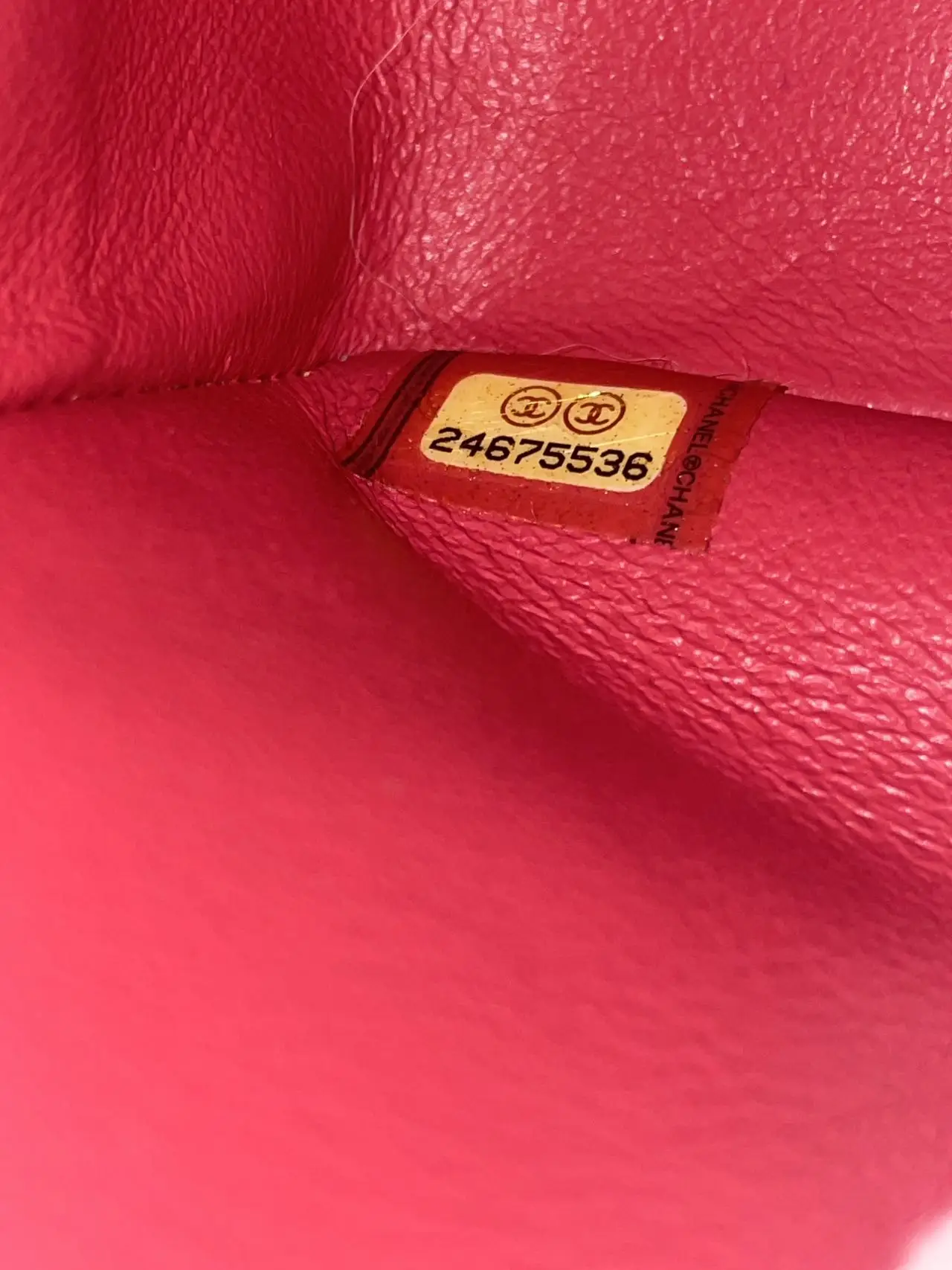 CHANEL Pink Medium Classic Chevron Lambskin Double Flap CHANEL Pink Medium Classic Chevron Lambskin Double Flap