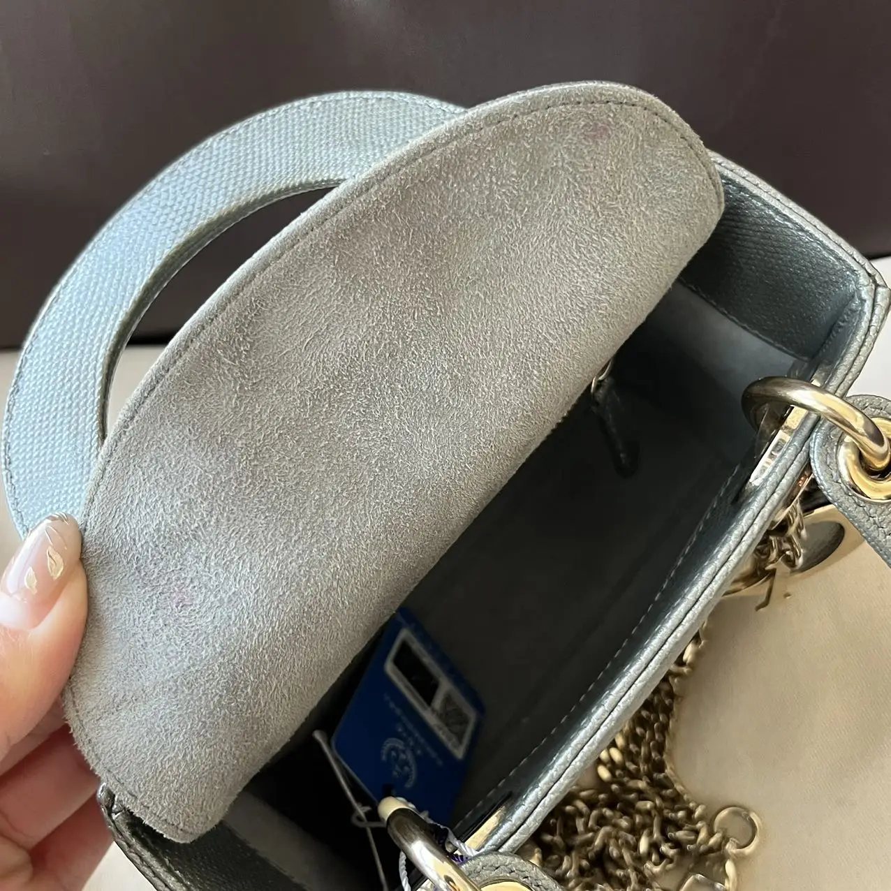 Dior Metallic Multicolor Karung Mini Lady Dior Tote Dior Metallic Multicolor Karung Mini Lady Dior Tote