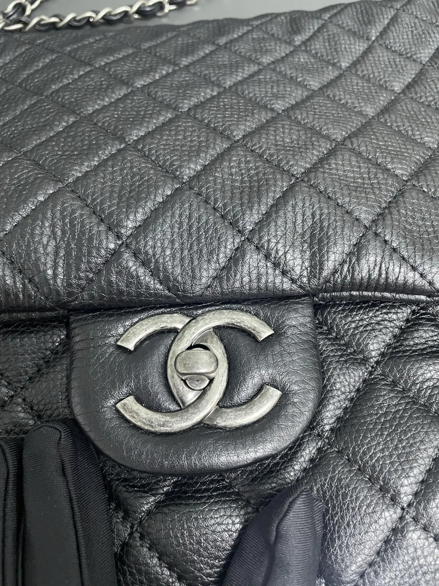 Chanel Black Calfskin Quilted XXL Travel Flap Bag New With Receipt Chanel Black Calfskin Quilted XXL Travel Flap Bag New With Receipt