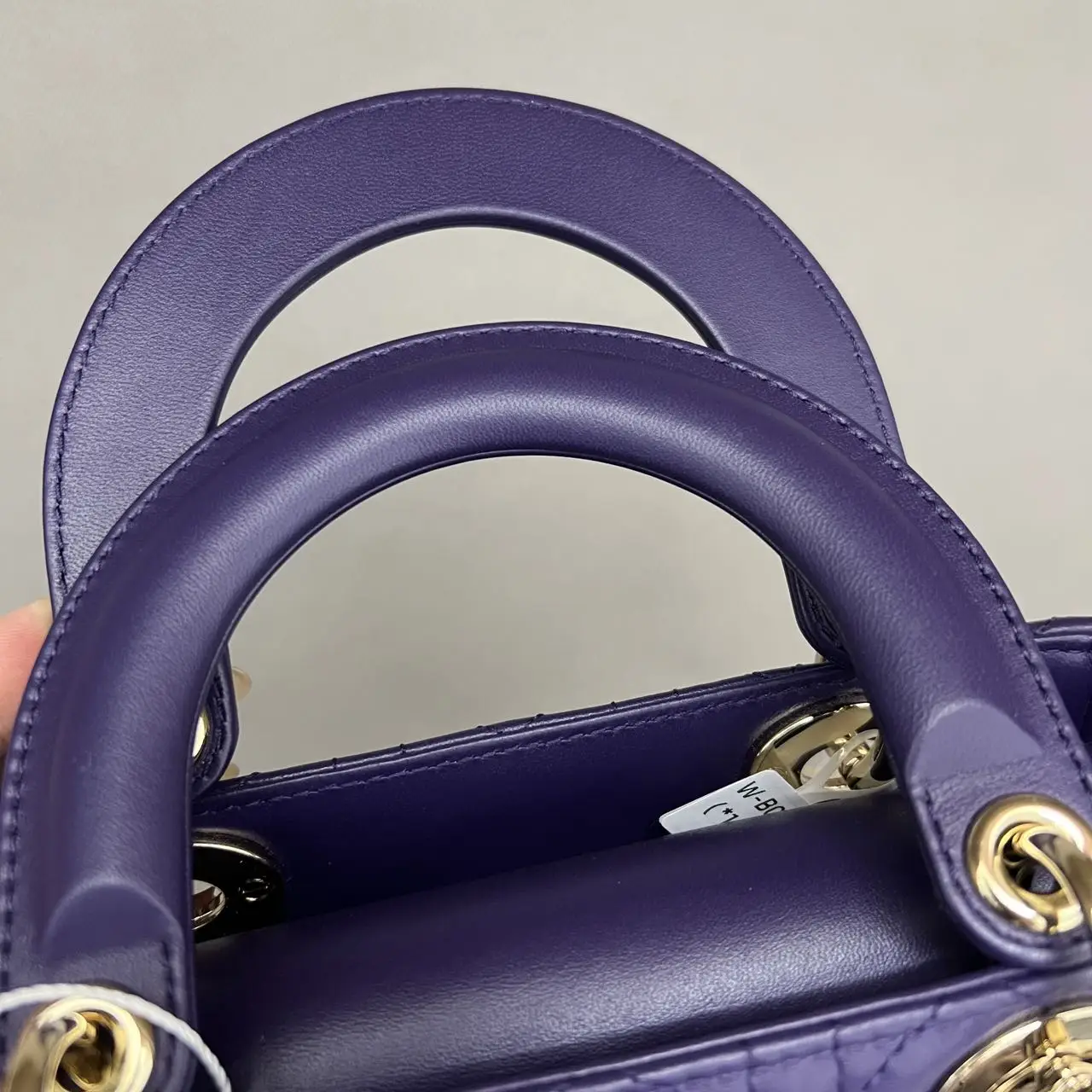 DIOR Small Lady Dior Bag Purple Lambskin DIOR Small Lady Dior Bag Purple Lambskin