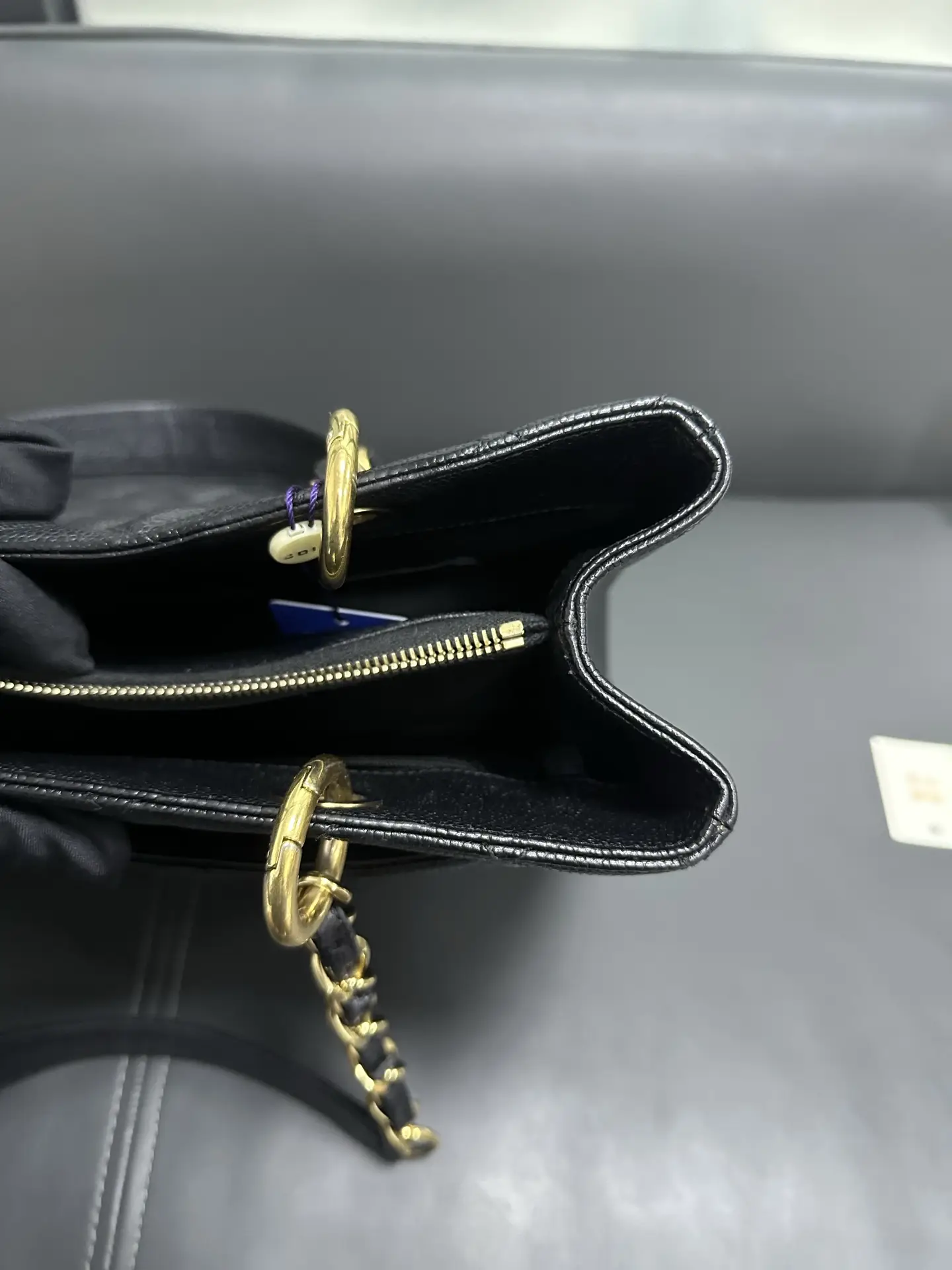 CHANEL Grand Shopping Tote in Black Caviar Leather CHANEL Grand Shopping Tote in Black Caviar Leather