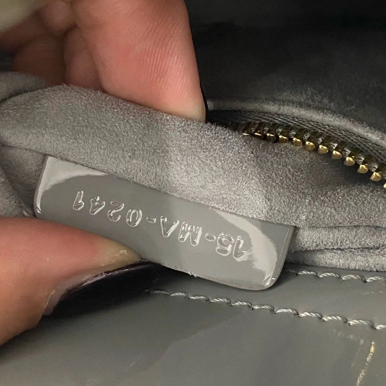 DIOR Small Lady Dior Bag Grey Patent Leather New DIOR Small Lady Dior Bag Grey Patent Leather New