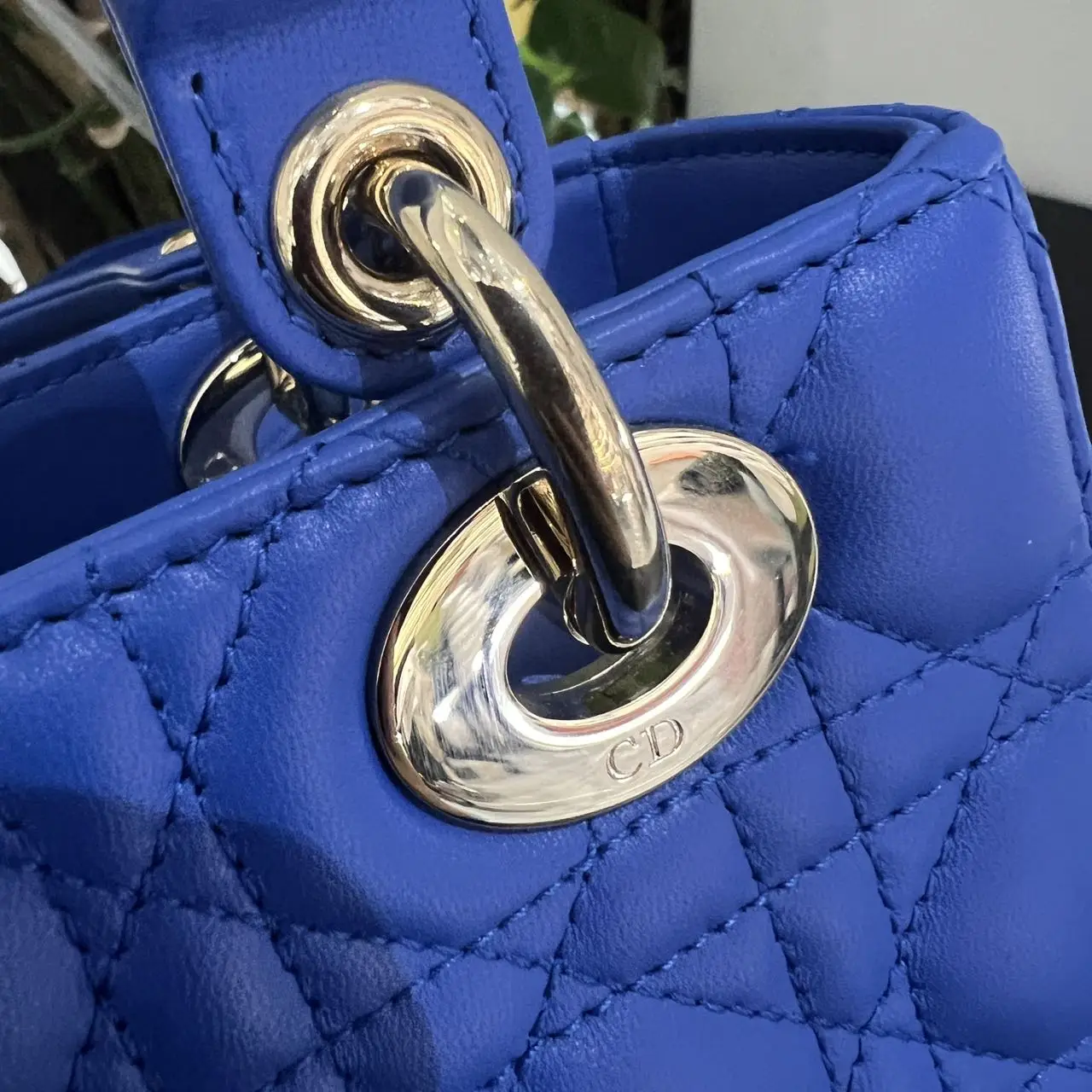 DIOR Small Lady Dior Bag Blue Lambskin DIOR Small Lady Dior Bag Blue Lambskin