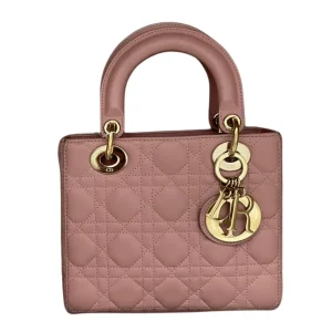 DIOR Small Lady Dior Bag Pink Lambskin