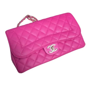 CHANEL Classic Flap Bag Small Pink Quilted Lambskin Bag Seasonal Collection New