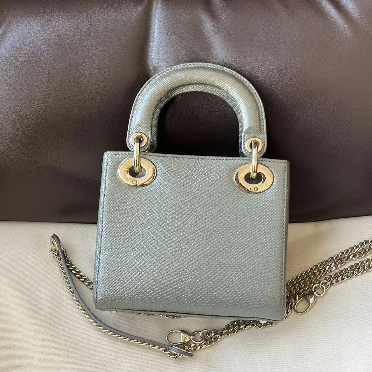 Dior Metallic Multicolor Karung Mini Lady Dior Tote Dior Metallic Multicolor Karung Mini Lady Dior Tote