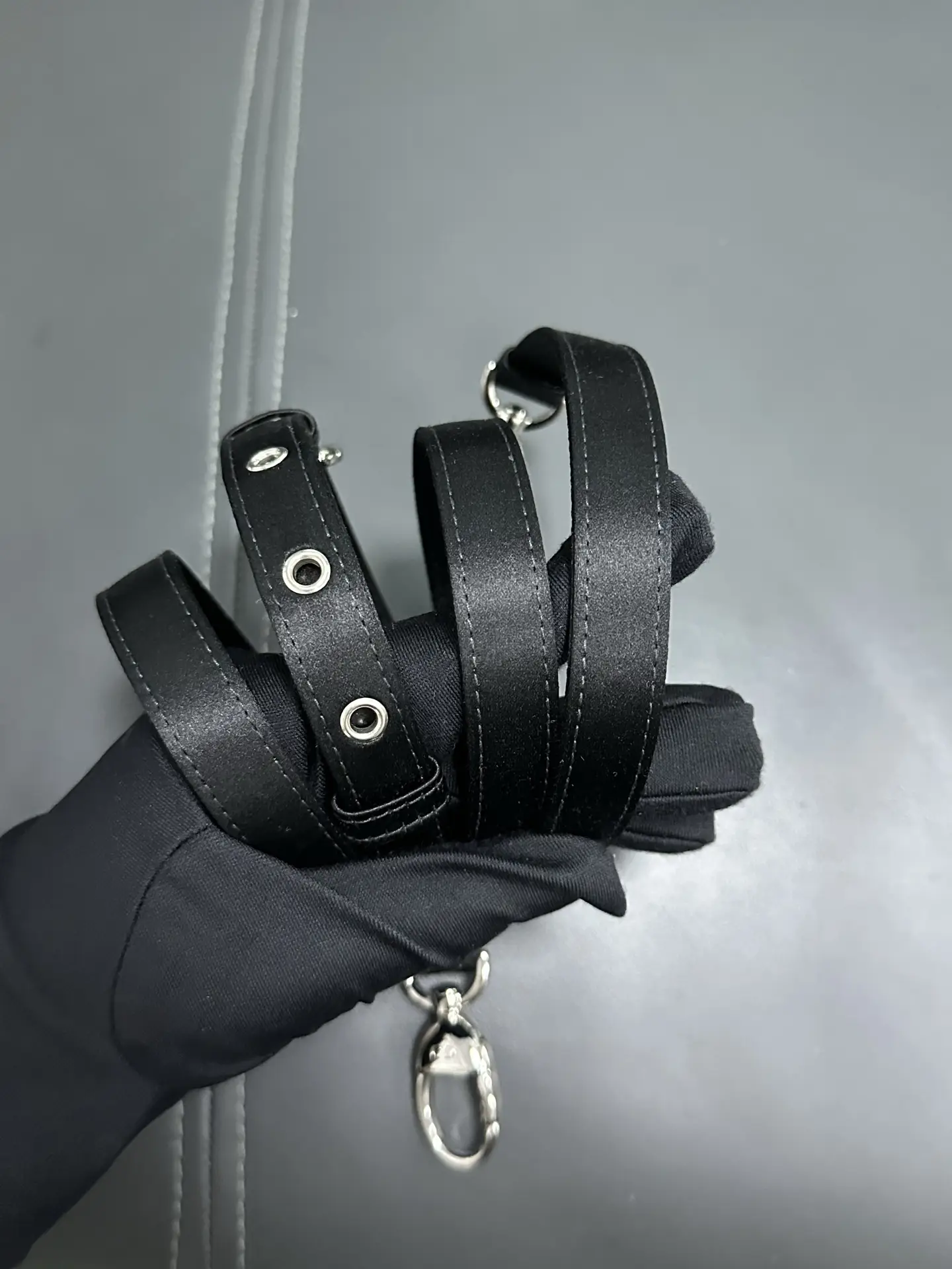 DIOR Mini Lady Dior Bag in Black Satin with Crystals DIOR Mini Lady Dior Bag in Black Satin with Crystals