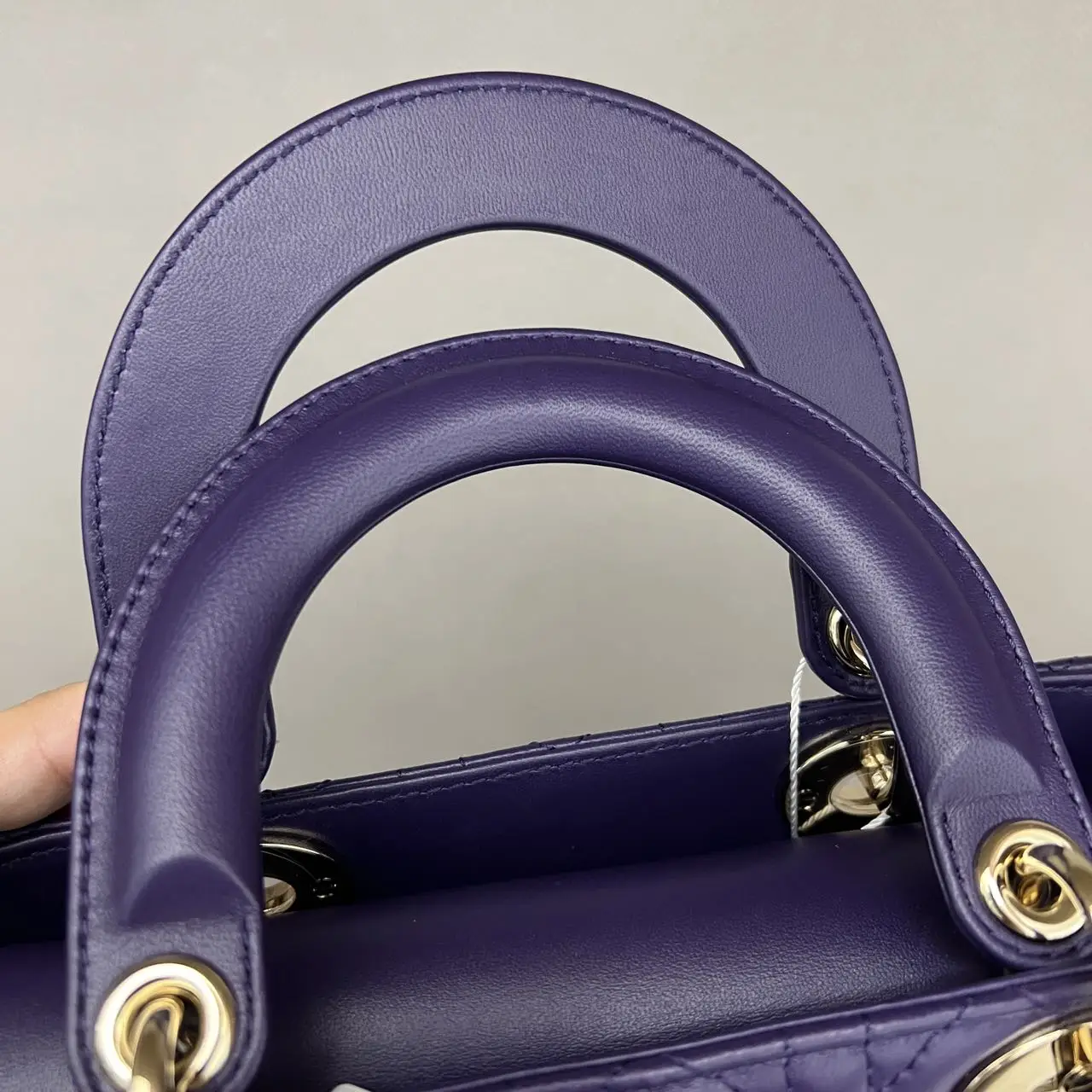 DIOR Small Lady Dior Bag Purple Lambskin DIOR Small Lady Dior Bag Purple Lambskin