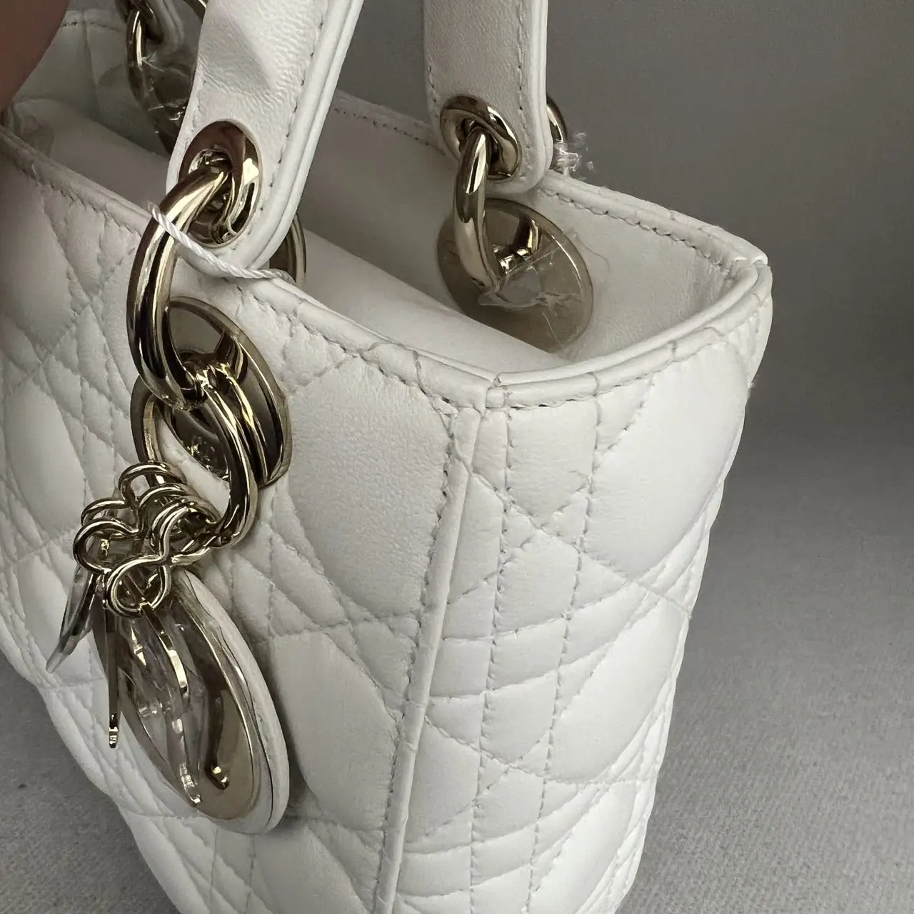 DIOR Small Lady Dior Bag White Lambskin DIOR Small Lady Dior Bag White Lambskin