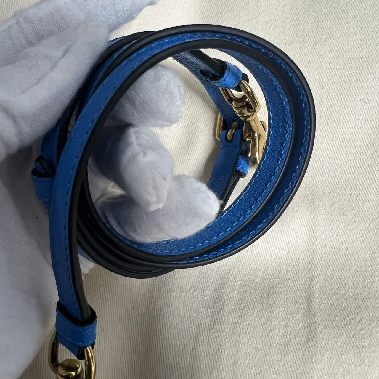 DIOR Mini Saddle Bag with Strap Blue Grained Calfskin DIOR Mini Saddle Bag with Strap Blue Grained Calfskin