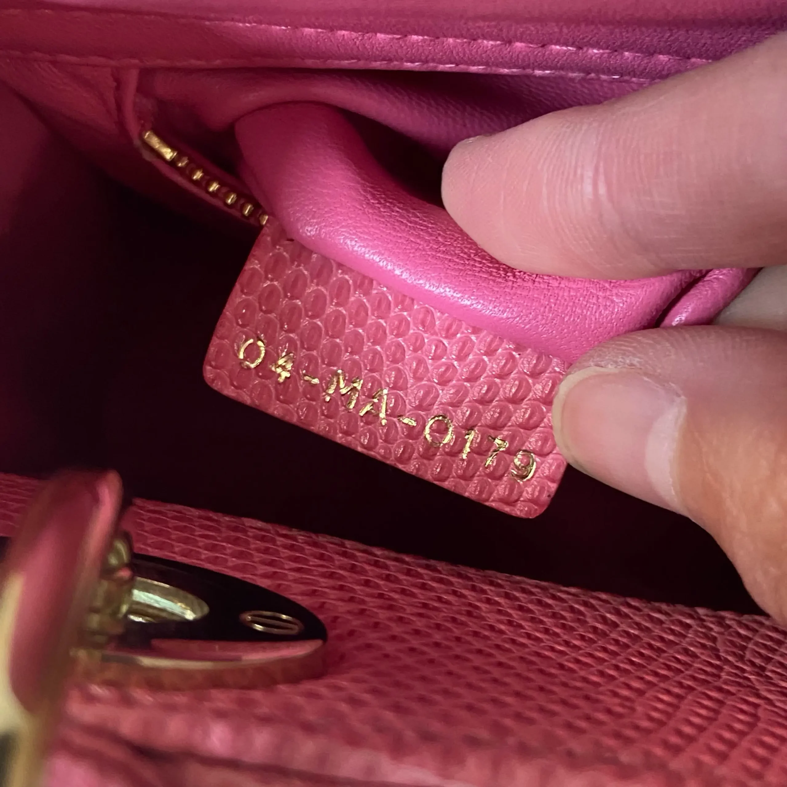 DIOR Mini Lady Dior Pink Python Leather Bag DIOR Mini Lady Dior Pink Python Leather Bag