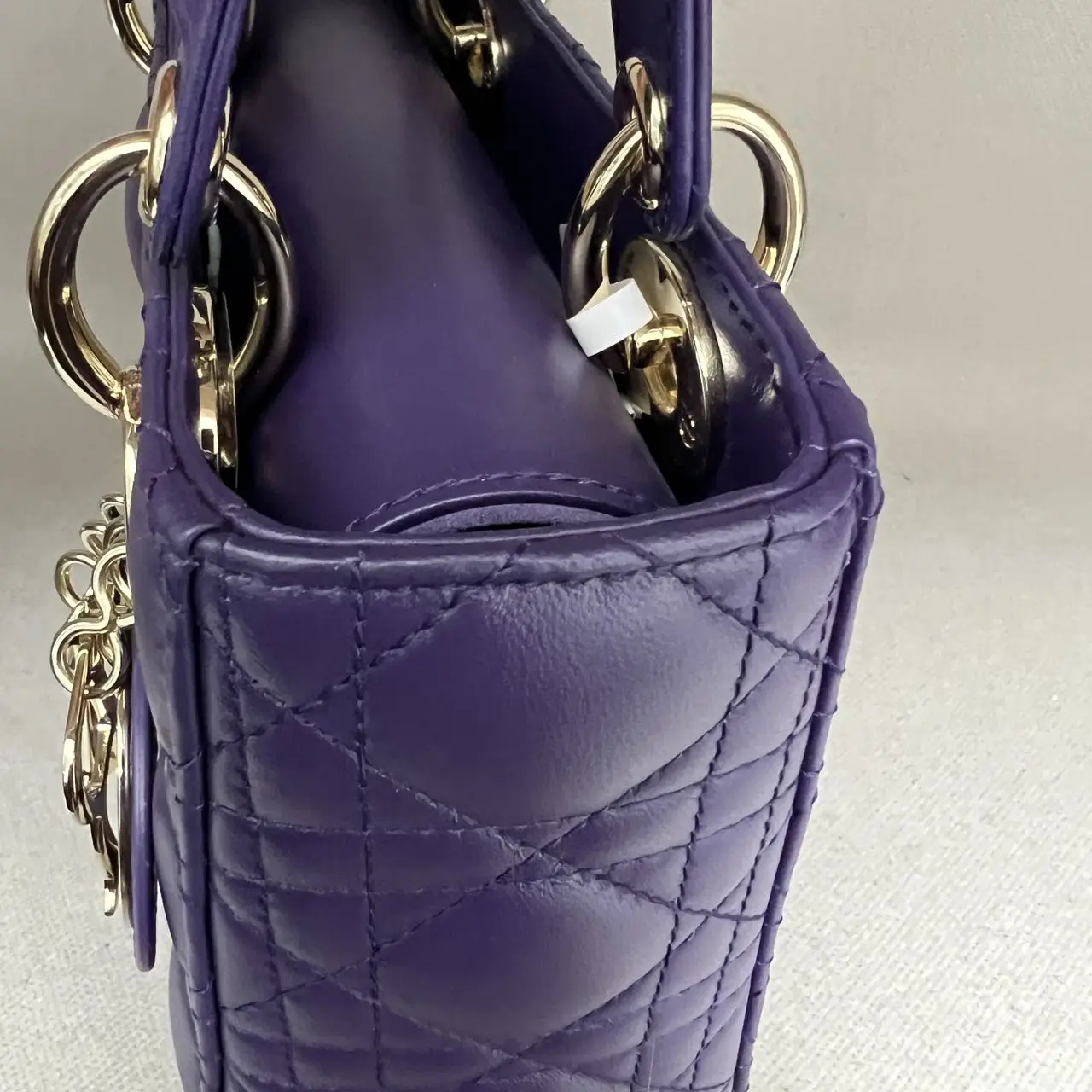 DIOR Small Lady Dior Bag Purple Lambskin DIOR Small Lady Dior Bag Purple Lambskin