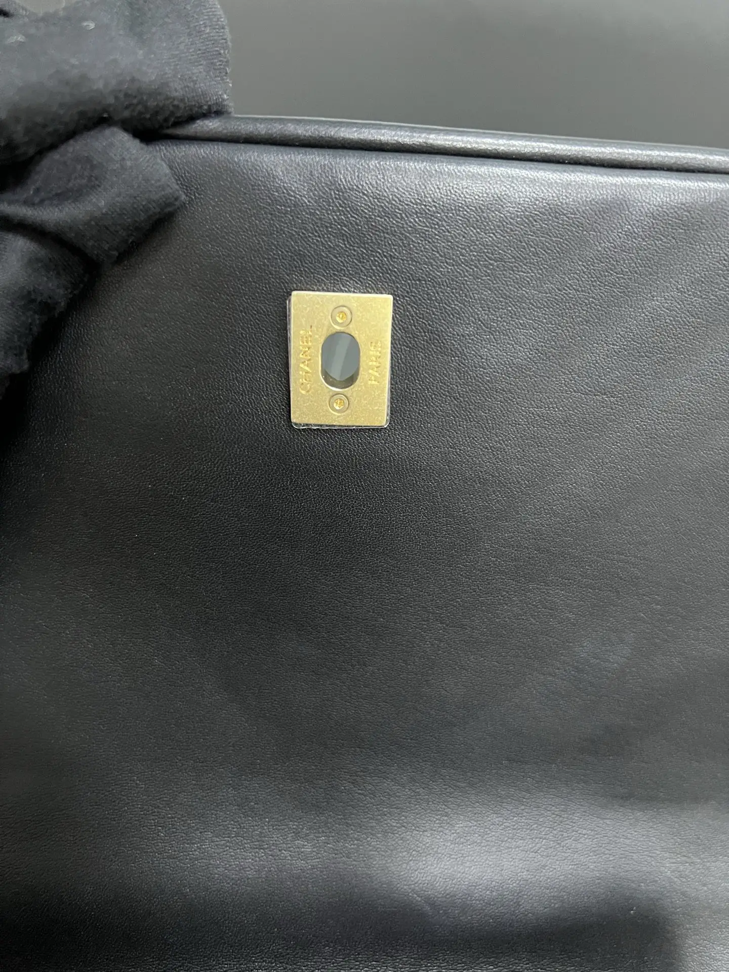 CHANEL Reversed Black Chevron Round Flap Bag CHANEL Reversed Black Chevron Round Flap Bag