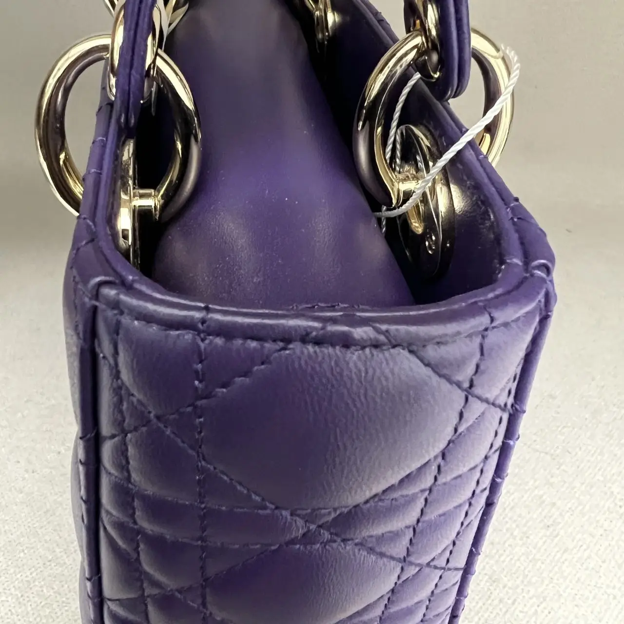 DIOR Small Lady Dior Bag Purple Lambskin DIOR Small Lady Dior Bag Purple Lambskin