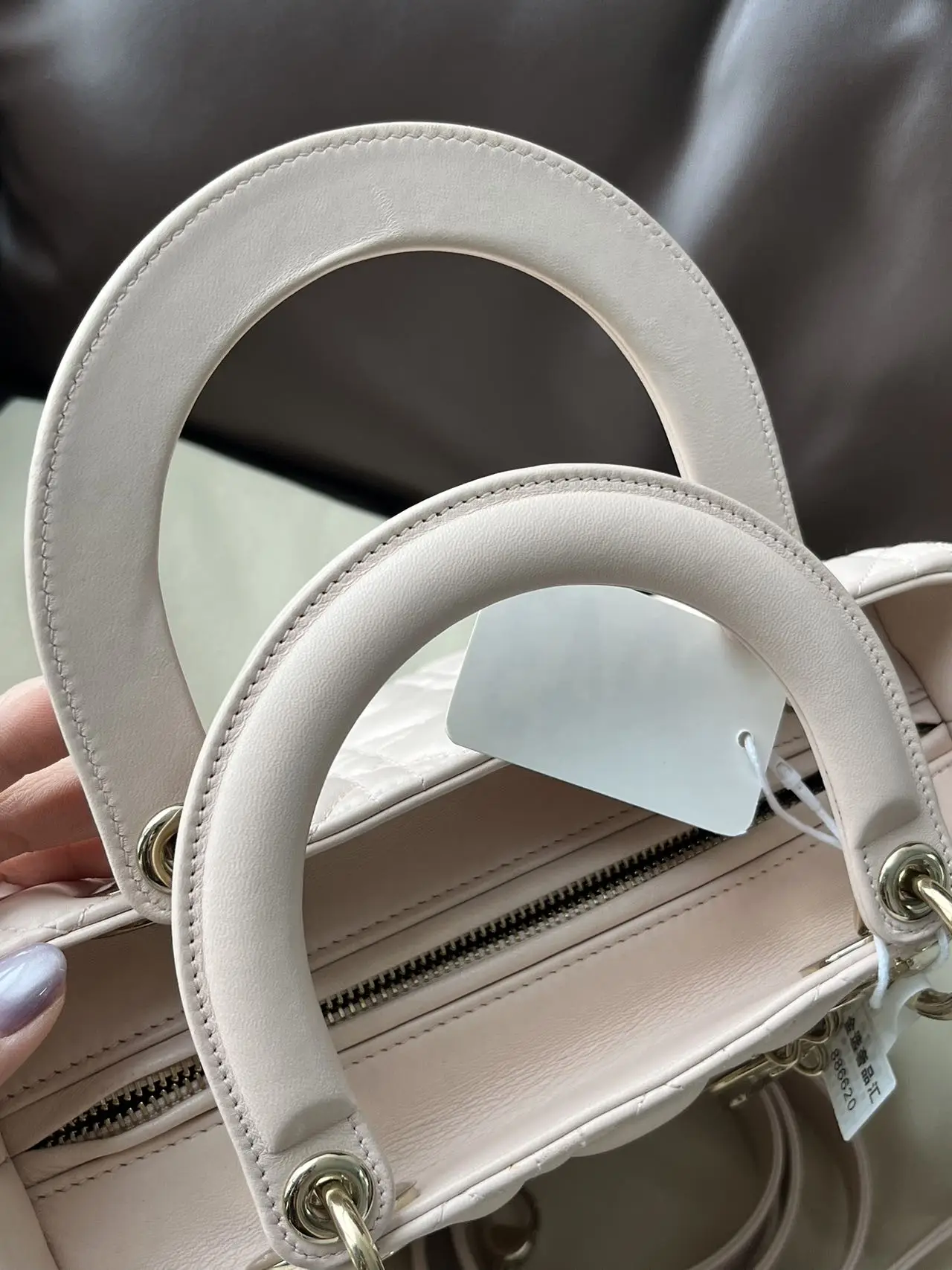 DIOR Pink Lambskin Medium Lady Dior Bag DIOR Pink Lambskin Medium Lady Dior Bag