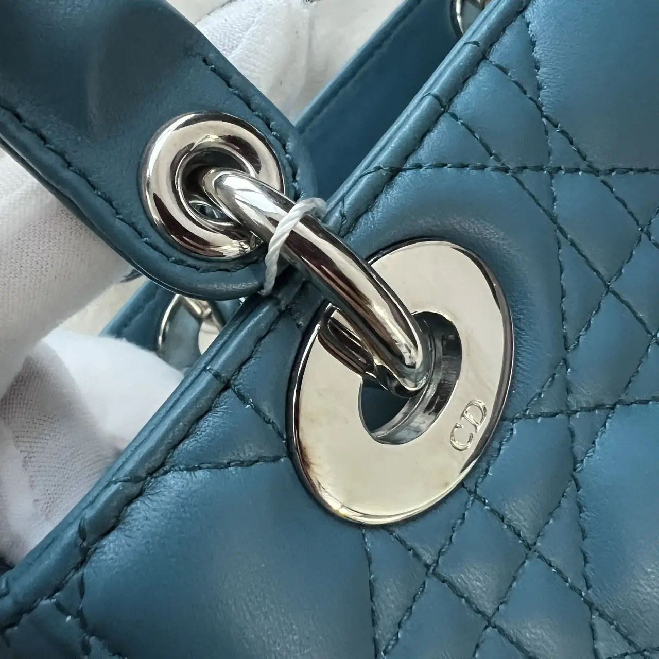 DIOR Small Lady Dior Bag Blue Lambskin DIOR Small Lady Dior Bag Blue Lambskin