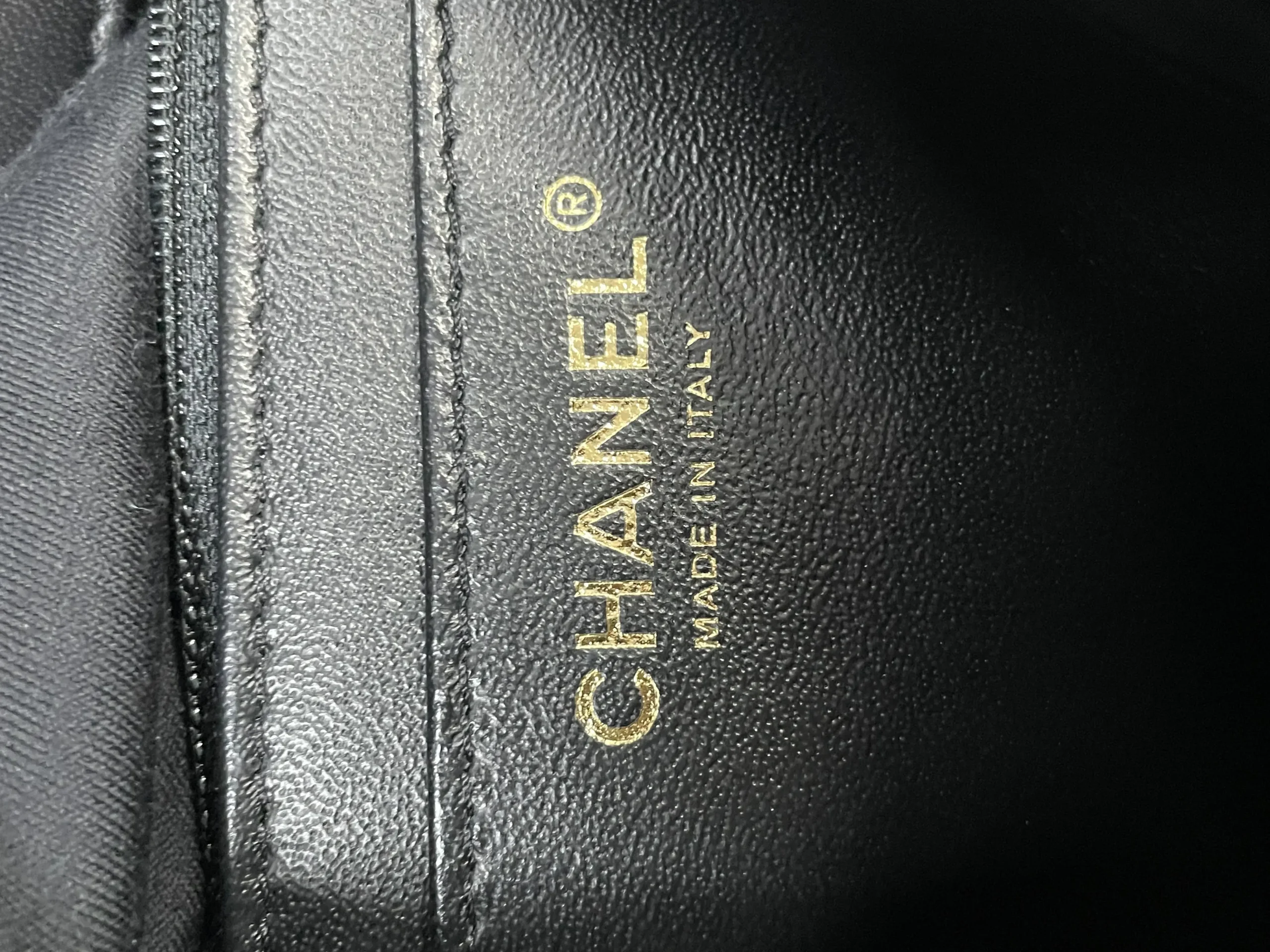 CHANEL Reversed Black Chevron Round Flap Bag CHANEL Reversed Black Chevron Round Flap Bag