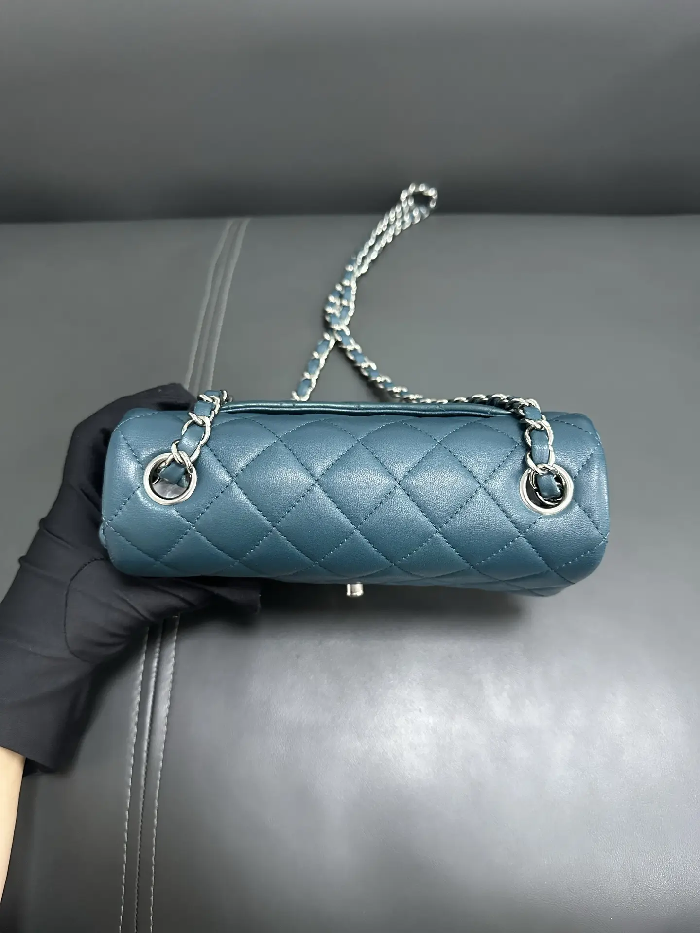 CHANEL Malachite Quilted Lambskin Mini Rectangular Classic Flap CHANEL Malachite Quilted Lambskin Mini Rectangular Classic Flap