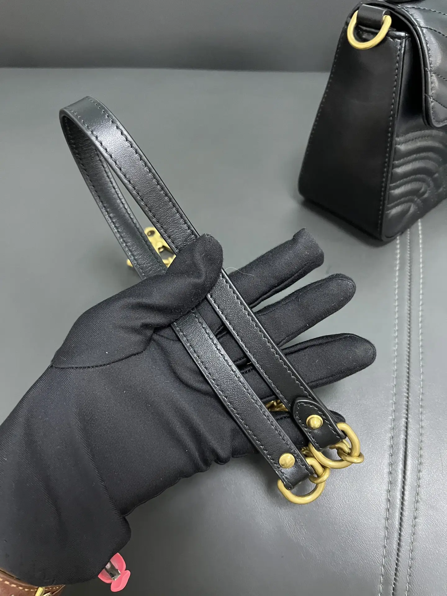 GUCCI GG Marmont Small Top Handle Bag GUCCI GG Marmont Small Top Handle Bag