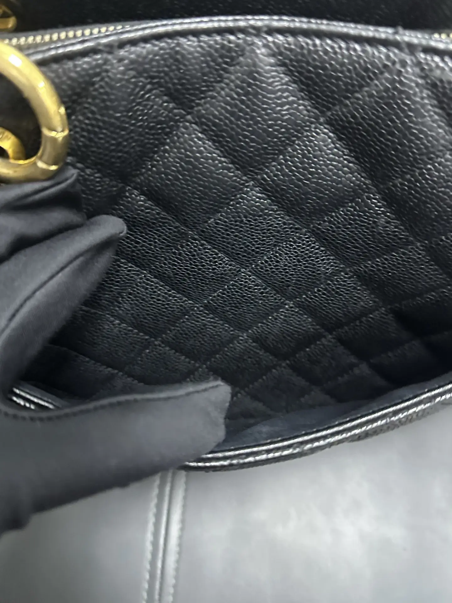 CHANEL Grand Shopping Tote in Black Caviar Leather CHANEL Grand Shopping Tote in Black Caviar Leather