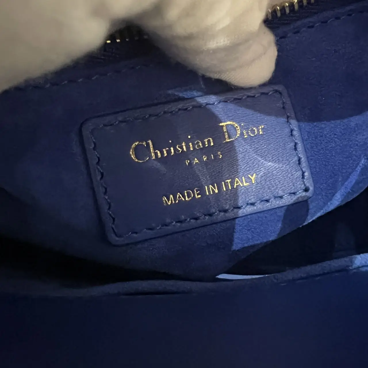 DIOR Small Lady Dior Bag Blue Lambskin DIOR Small Lady Dior Bag Blue Lambskin