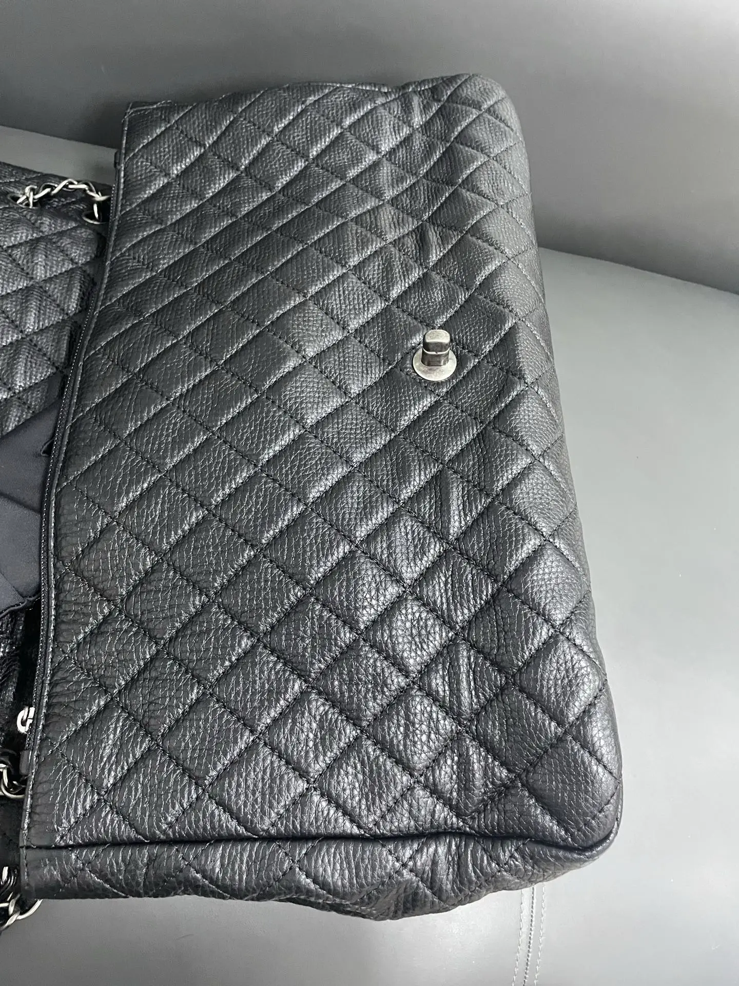 Chanel Black Calfskin Quilted XXL Travel Flap Bag New With Receipt Chanel Black Calfskin Quilted XXL Travel Flap Bag New With Receipt