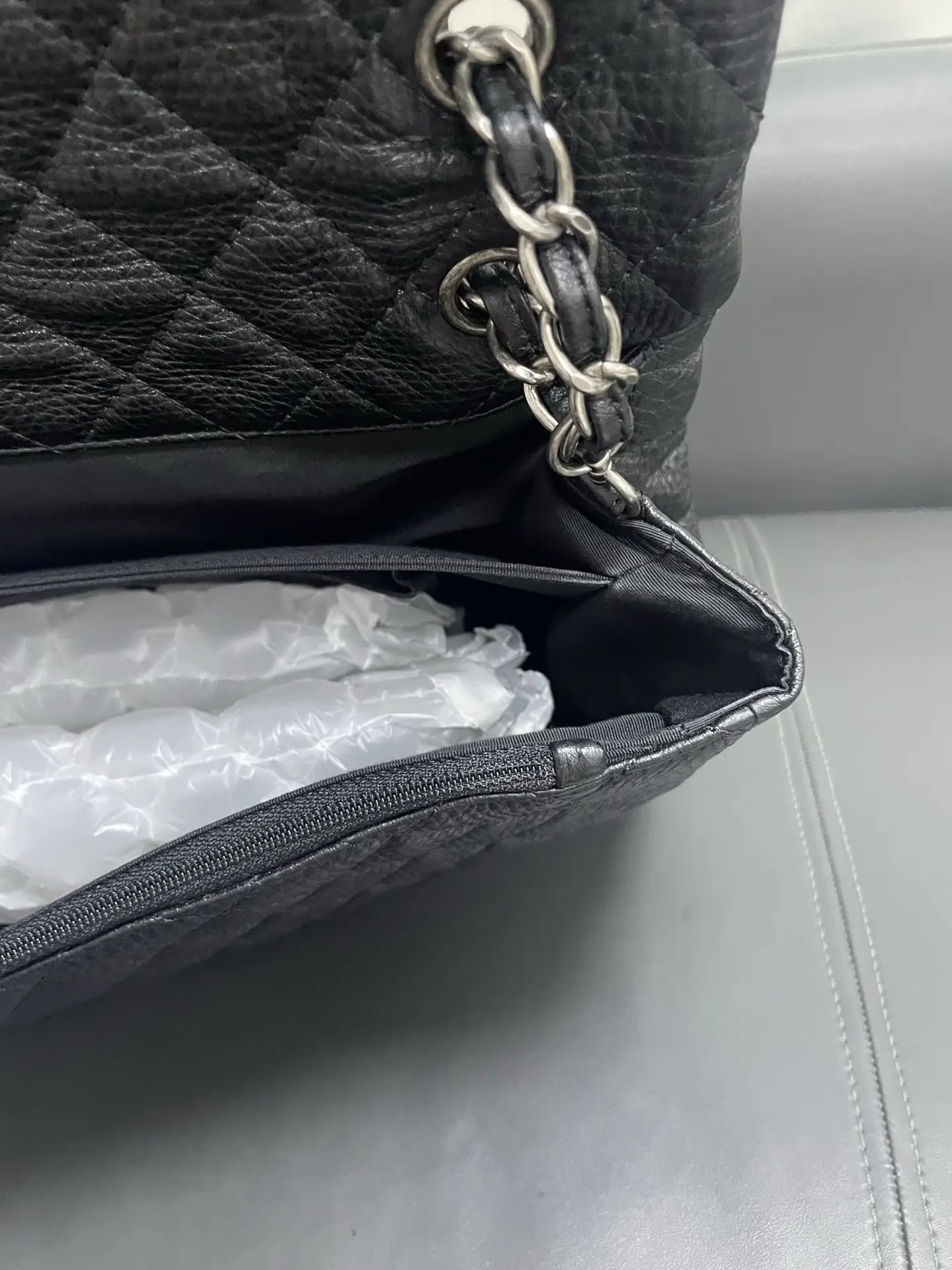 Chanel Black Calfskin Quilted XXL Travel Flap Bag New With Receipt Chanel Black Calfskin Quilted XXL Travel Flap Bag New With Receipt