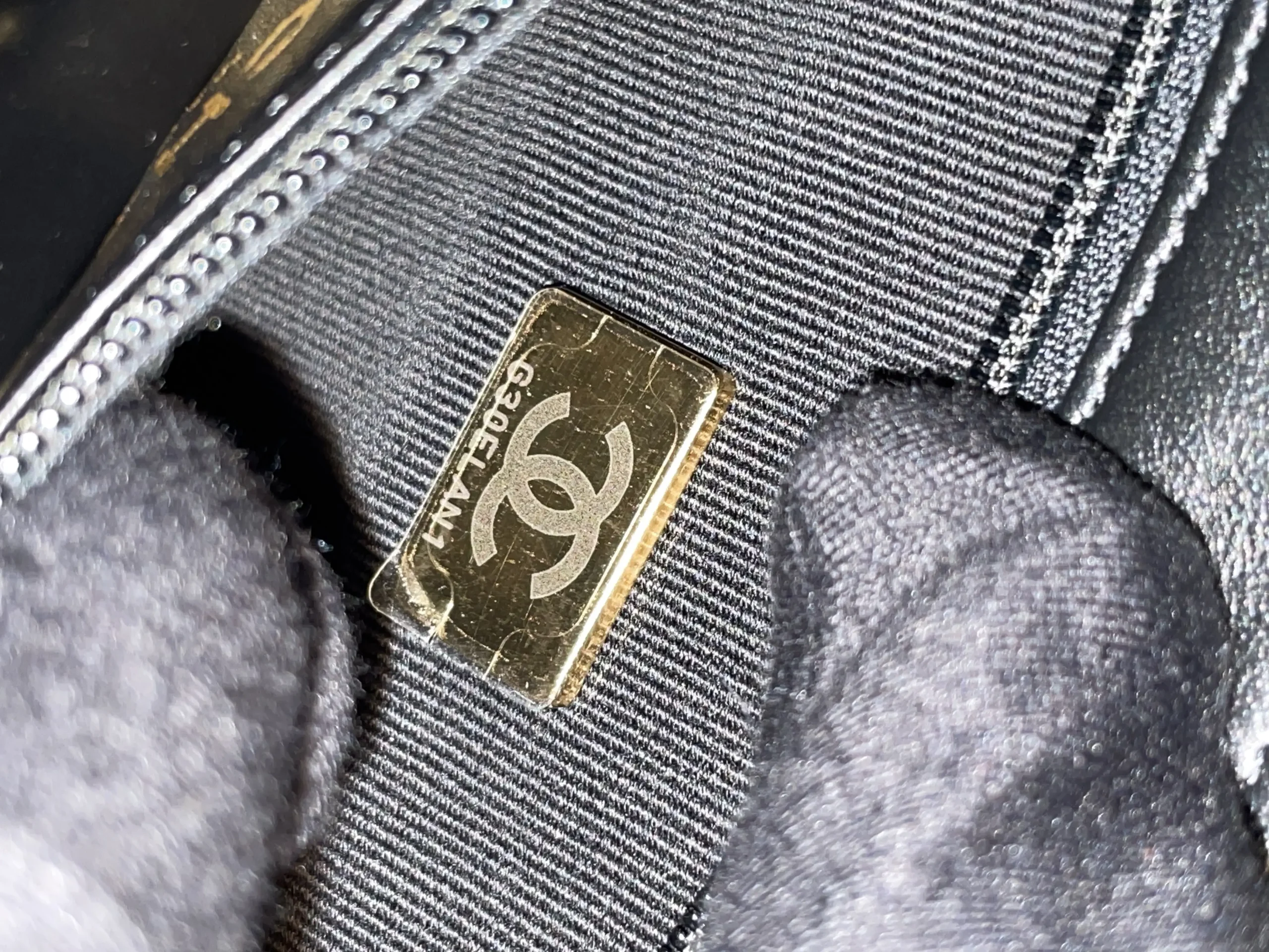 CHANEL Black Quilted Aged Calfskin Nano Kelly Bag Brushed Gold Hardware CHANEL Black Quilted Aged Calfskin Nano Kelly Bag Brushed Gold Hardware