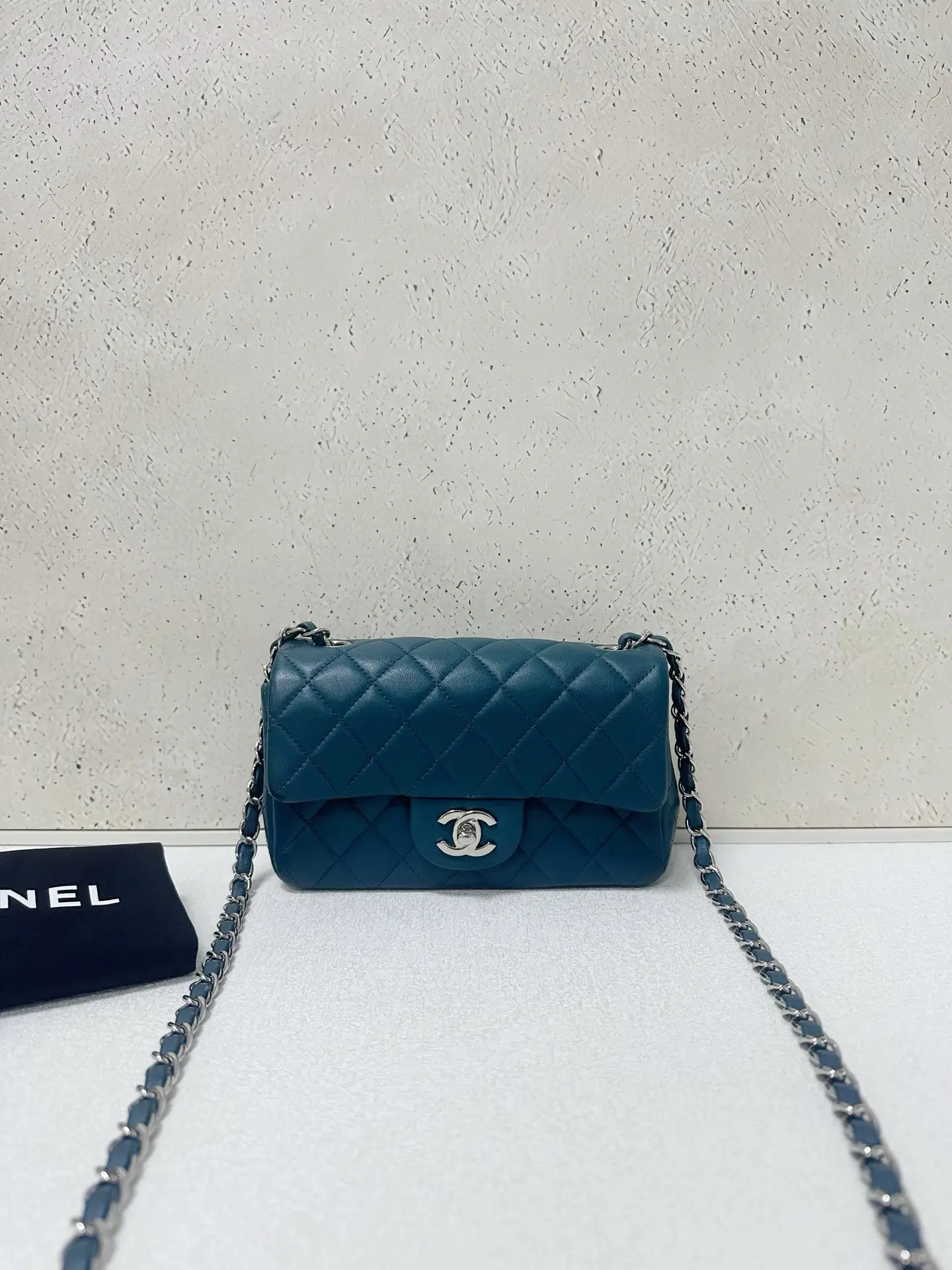 CHANEL Malachite Quilted Lambskin Mini Rectangular Classic Flap CHANEL Malachite Quilted Lambskin Mini Rectangular Classic Flap