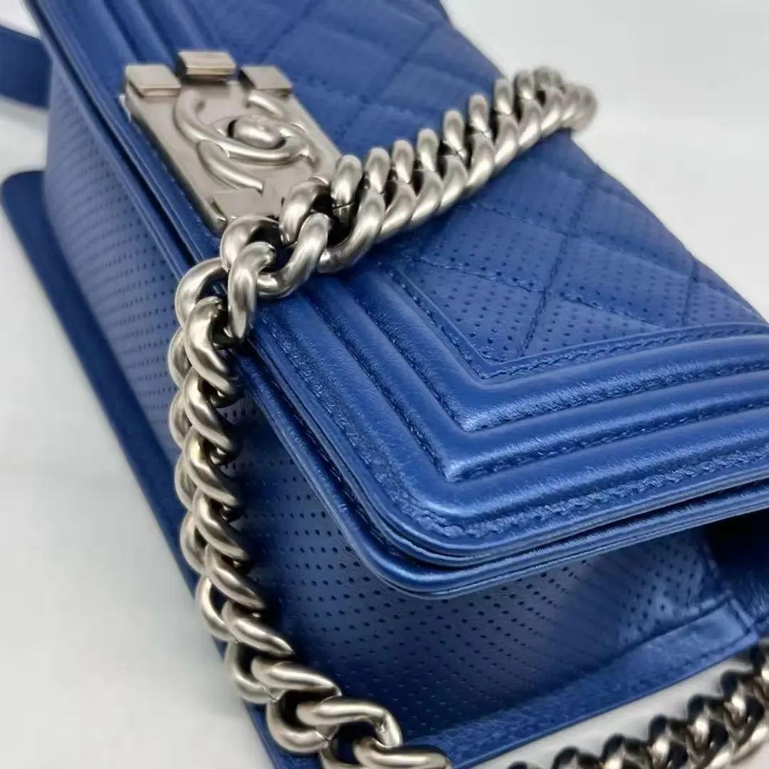 CHANEL Small Boy Bag Blue CHANEL Small Boy Bag Blue