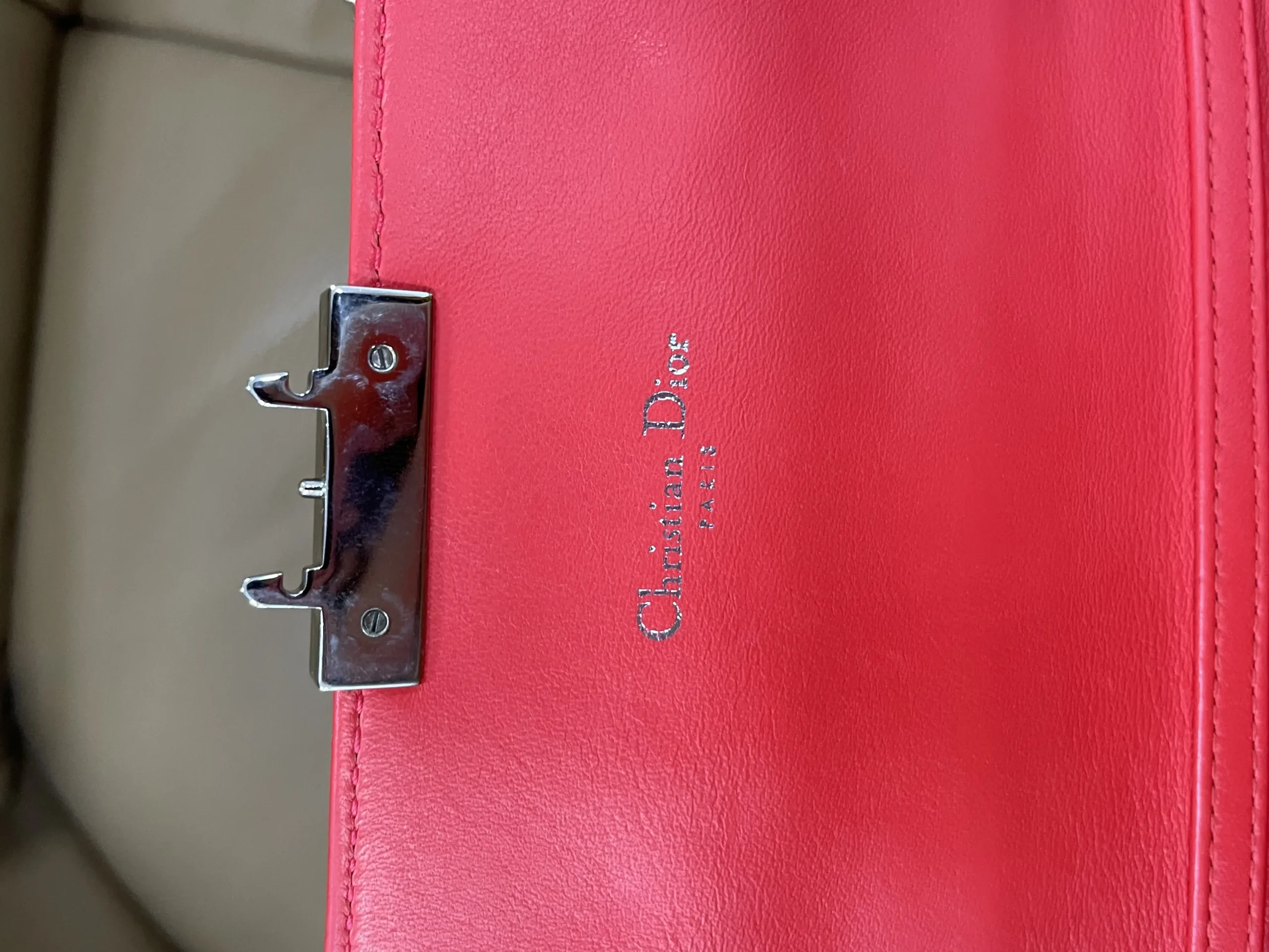DIOR Christian Dior Miss Dior Chain Wallet Red DIOR Christian Dior Miss Dior Chain Wallet Red