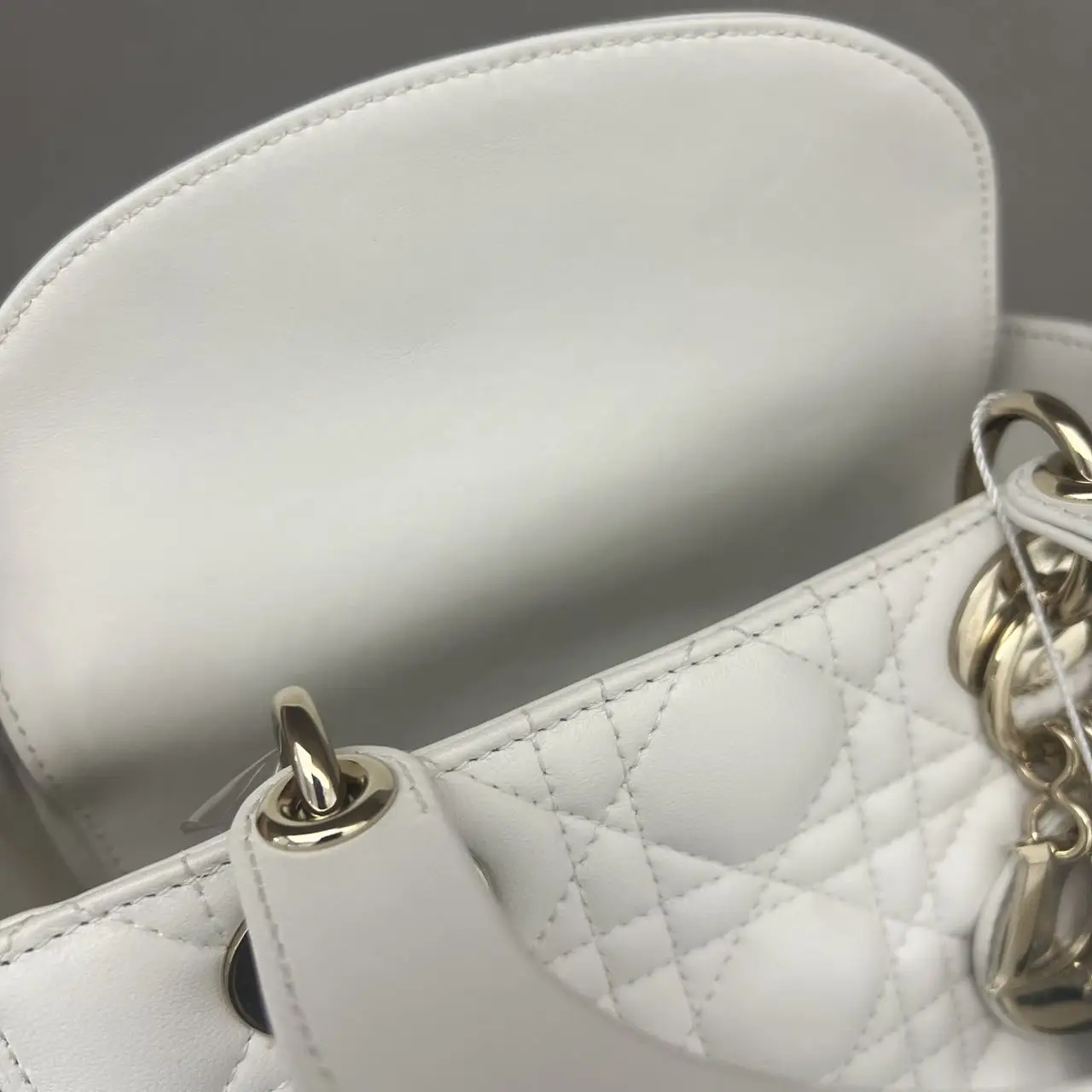 DIOR Small Lady Dior Bag White Lambskin DIOR Small Lady Dior Bag White Lambskin