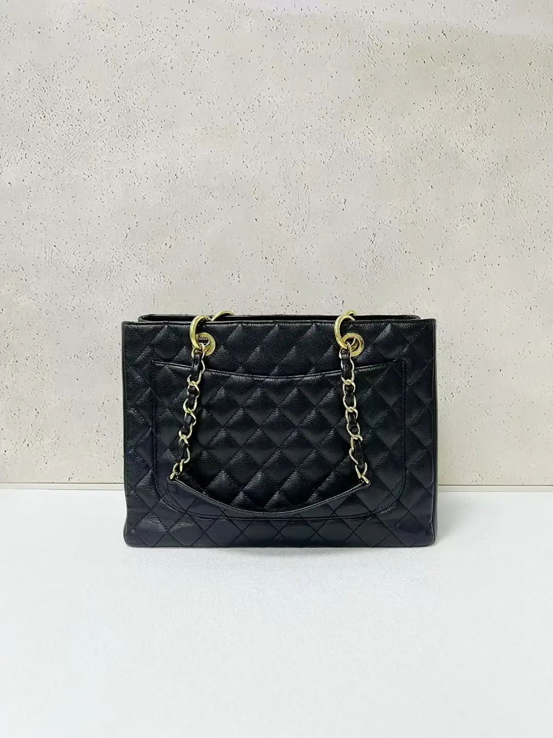 CHANEL Grand Shopping Tote in Black Caviar Leather CHANEL Grand Shopping Tote in Black Caviar Leather