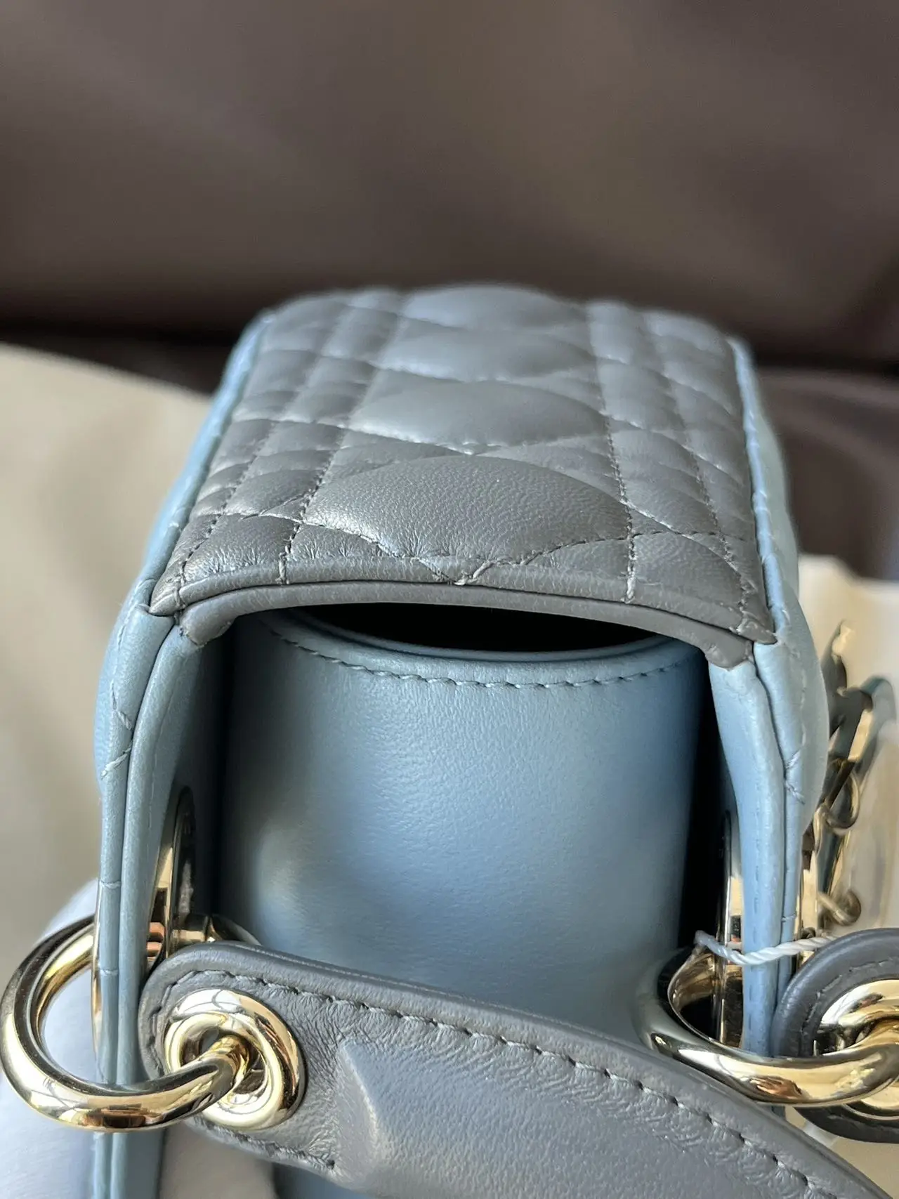 DIOR Small Lady Dior Bag Light Blue & Grey Lambskin DIOR Small Lady Dior Bag Light Blue & Grey Lambskin