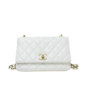 Chanel Matelasse Cocomark Crossbody White Shoulder Bag