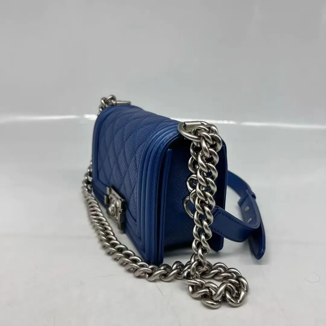 CHANEL Small Boy Bag Blue CHANEL Small Boy Bag Blue