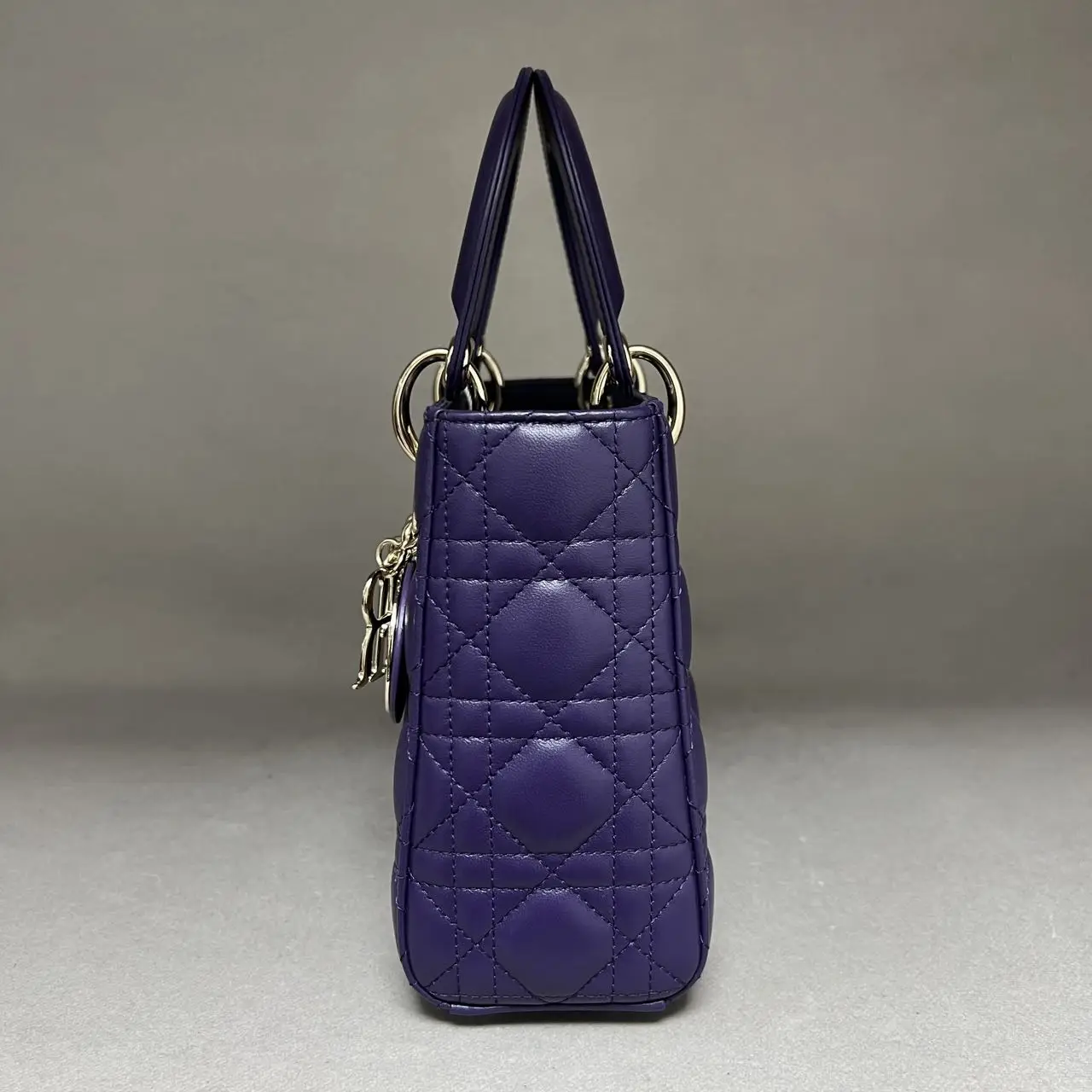 DIOR Small Lady Dior Bag Purple Lambskin DIOR Small Lady Dior Bag Purple Lambskin